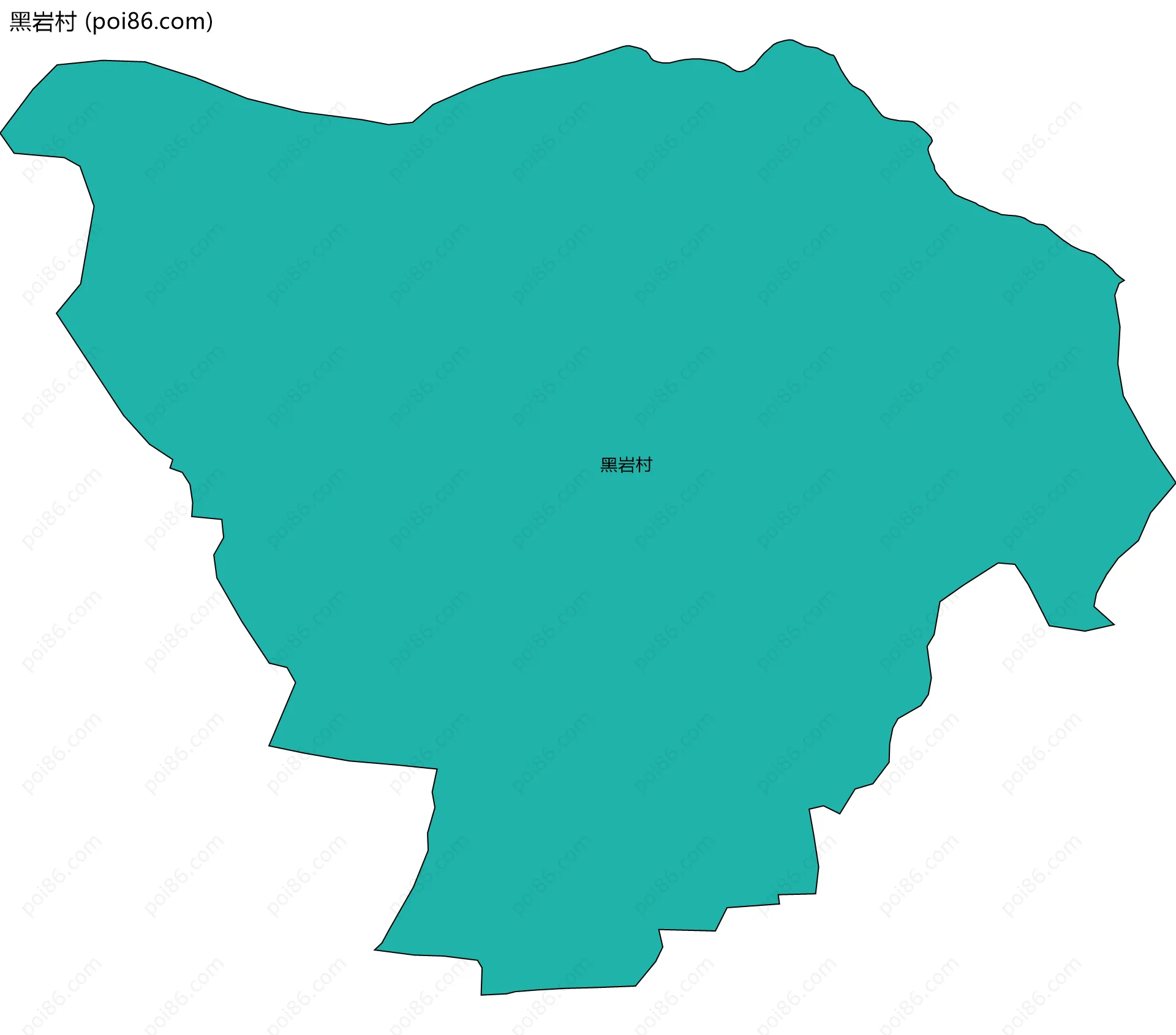 黑岩村边界地图