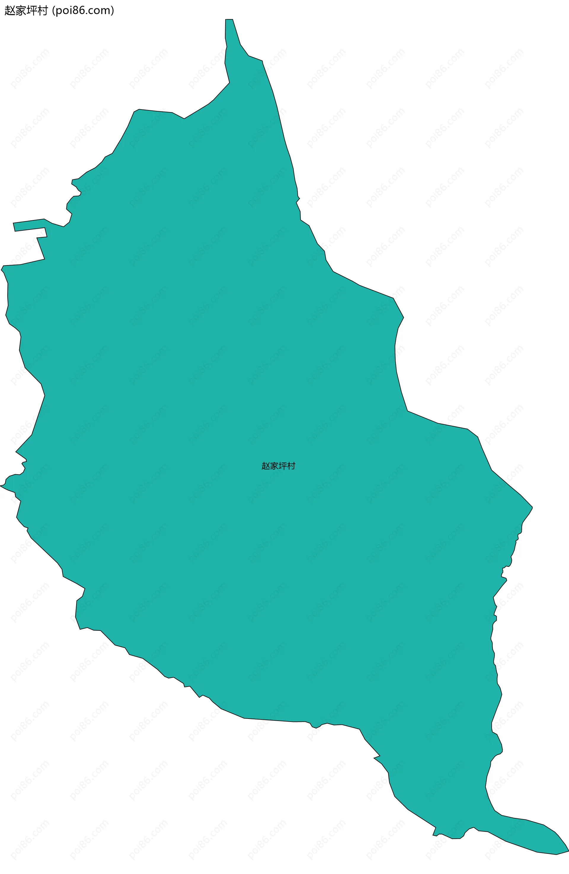赵家坪村边界地图