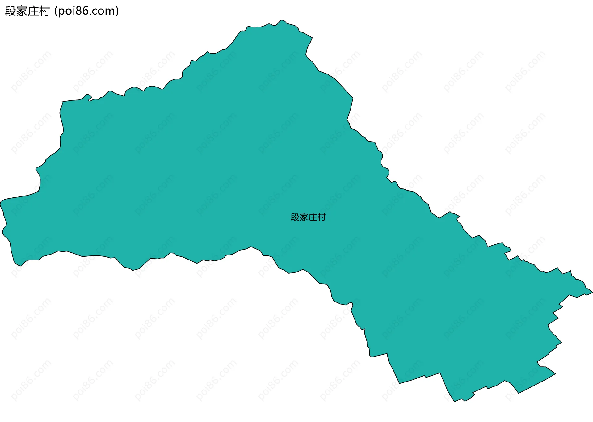 段家庄村边界地图
