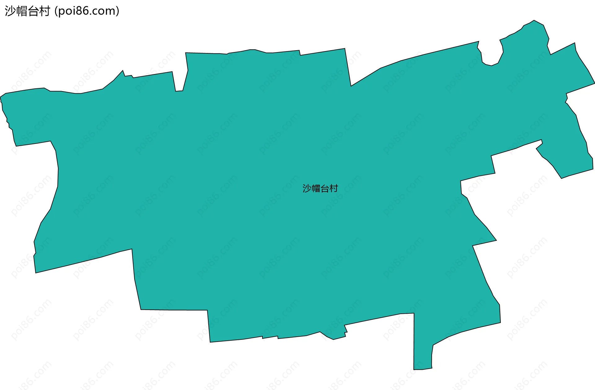沙帽台村边界地图