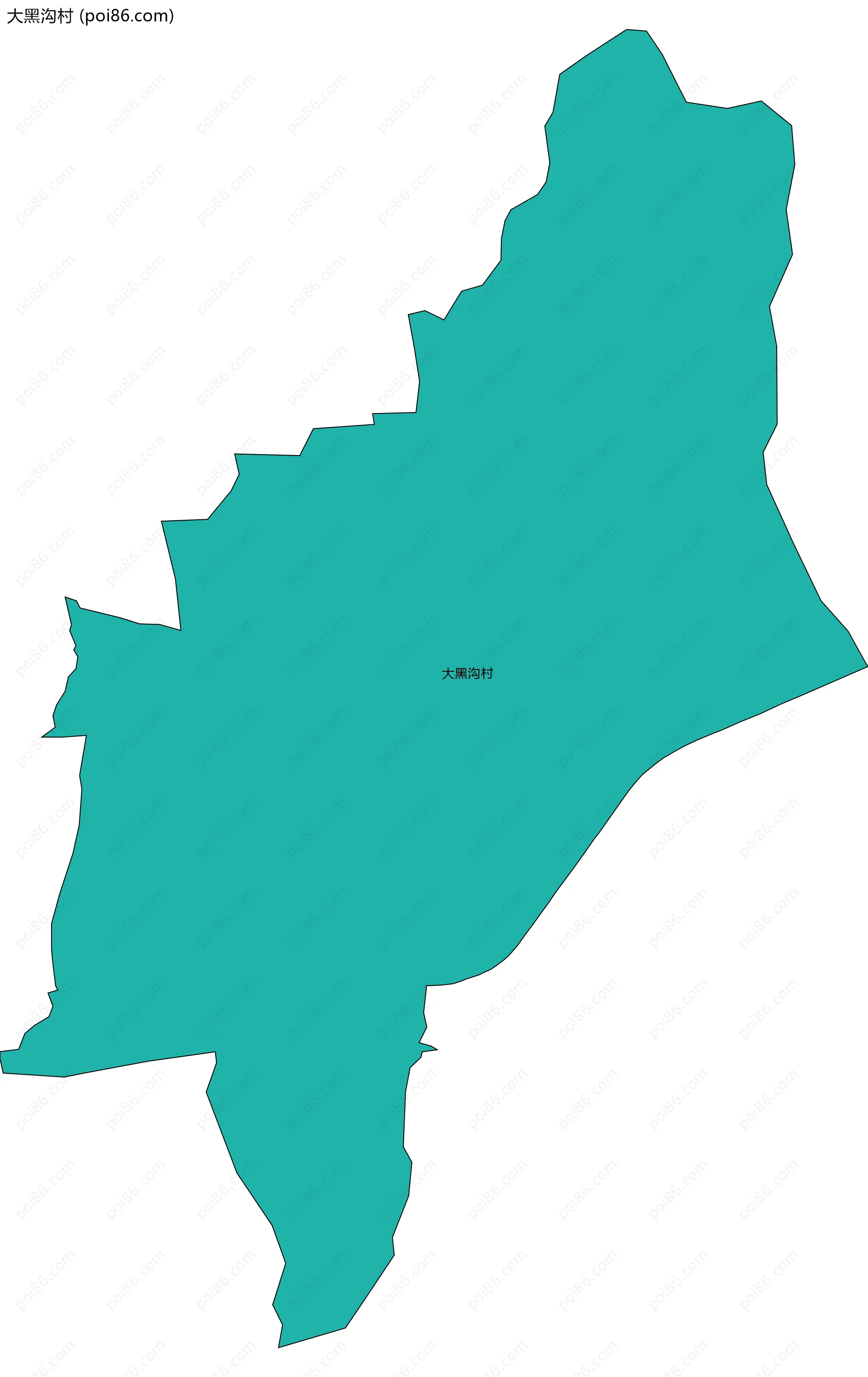 大黑沟村边界地图