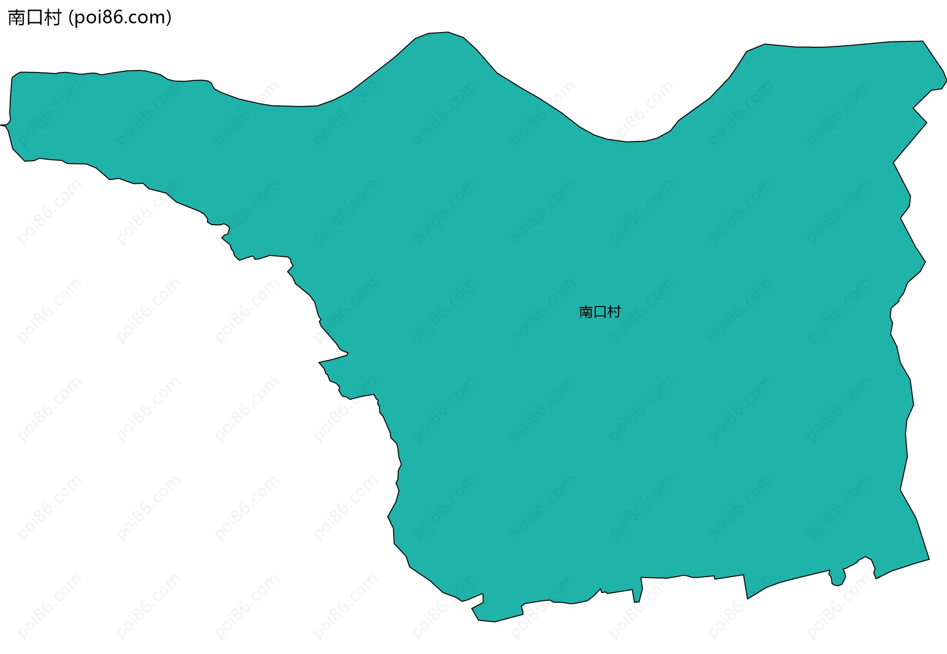 南口村边界地图