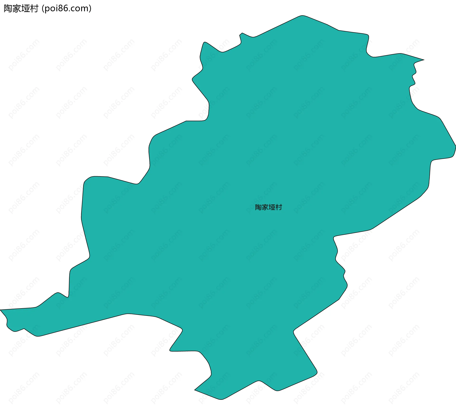 陶家垭村边界地图