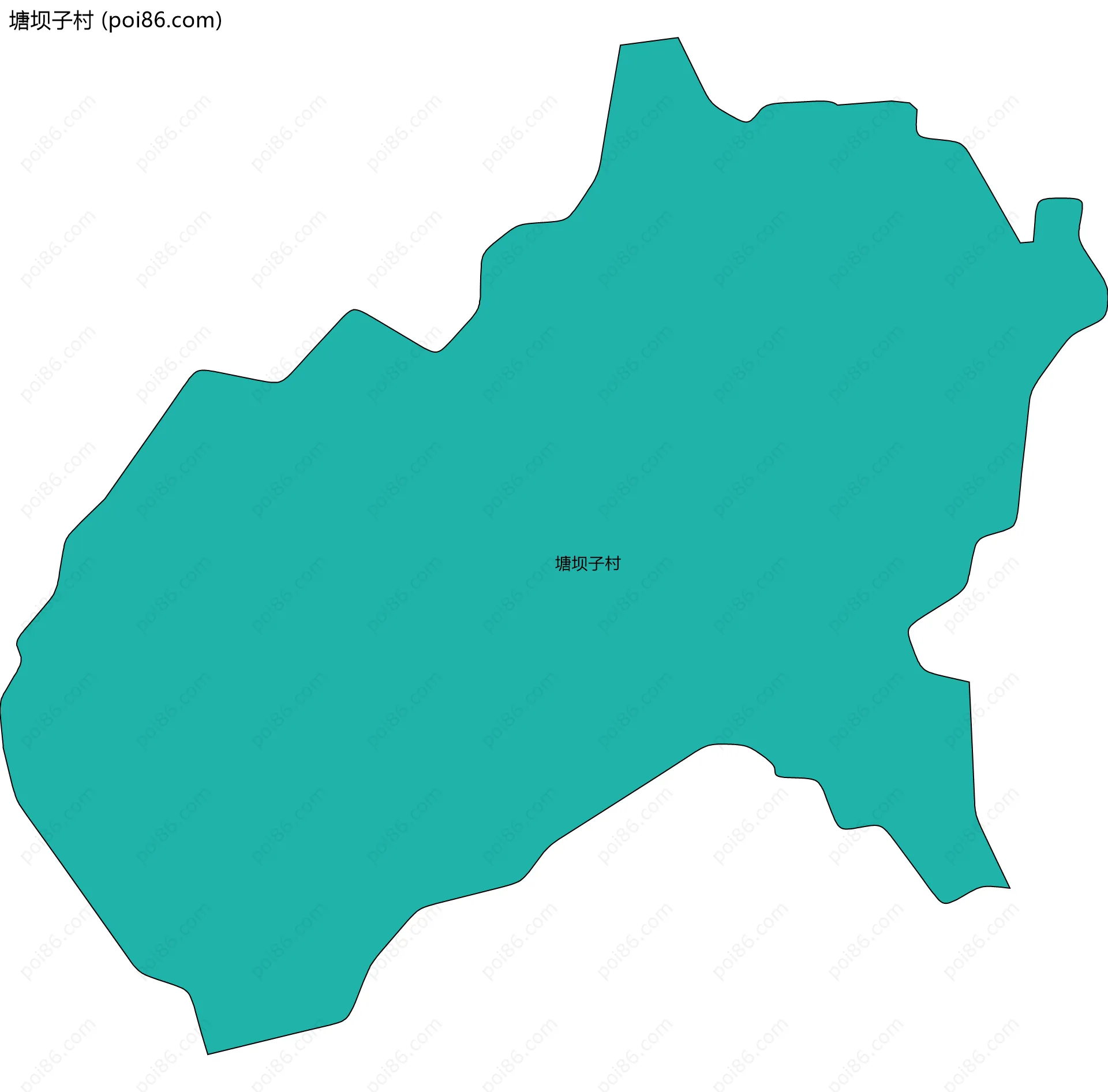 塘坝子村边界地图