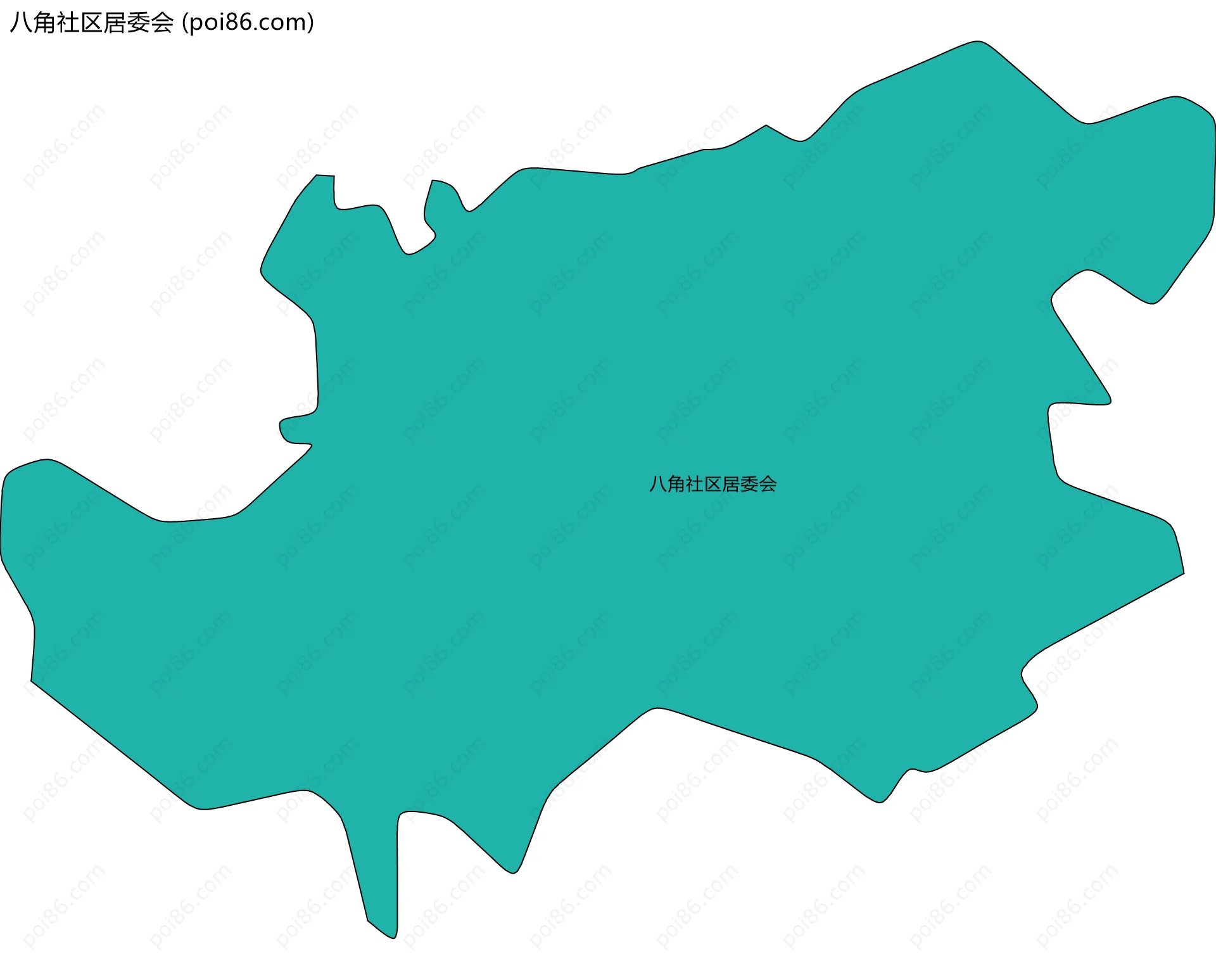 八角社区居委会边界地图