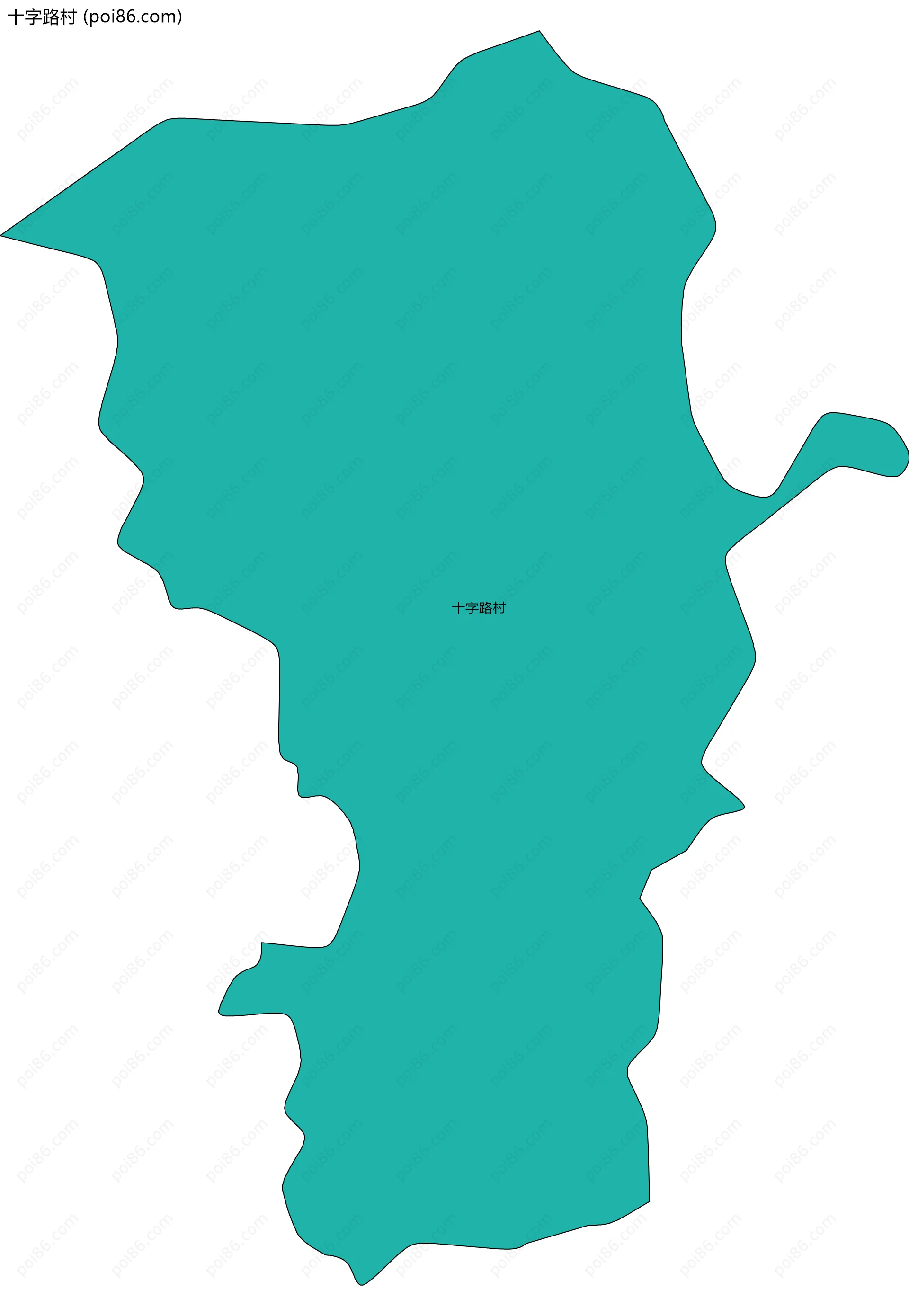 十字路村边界地图