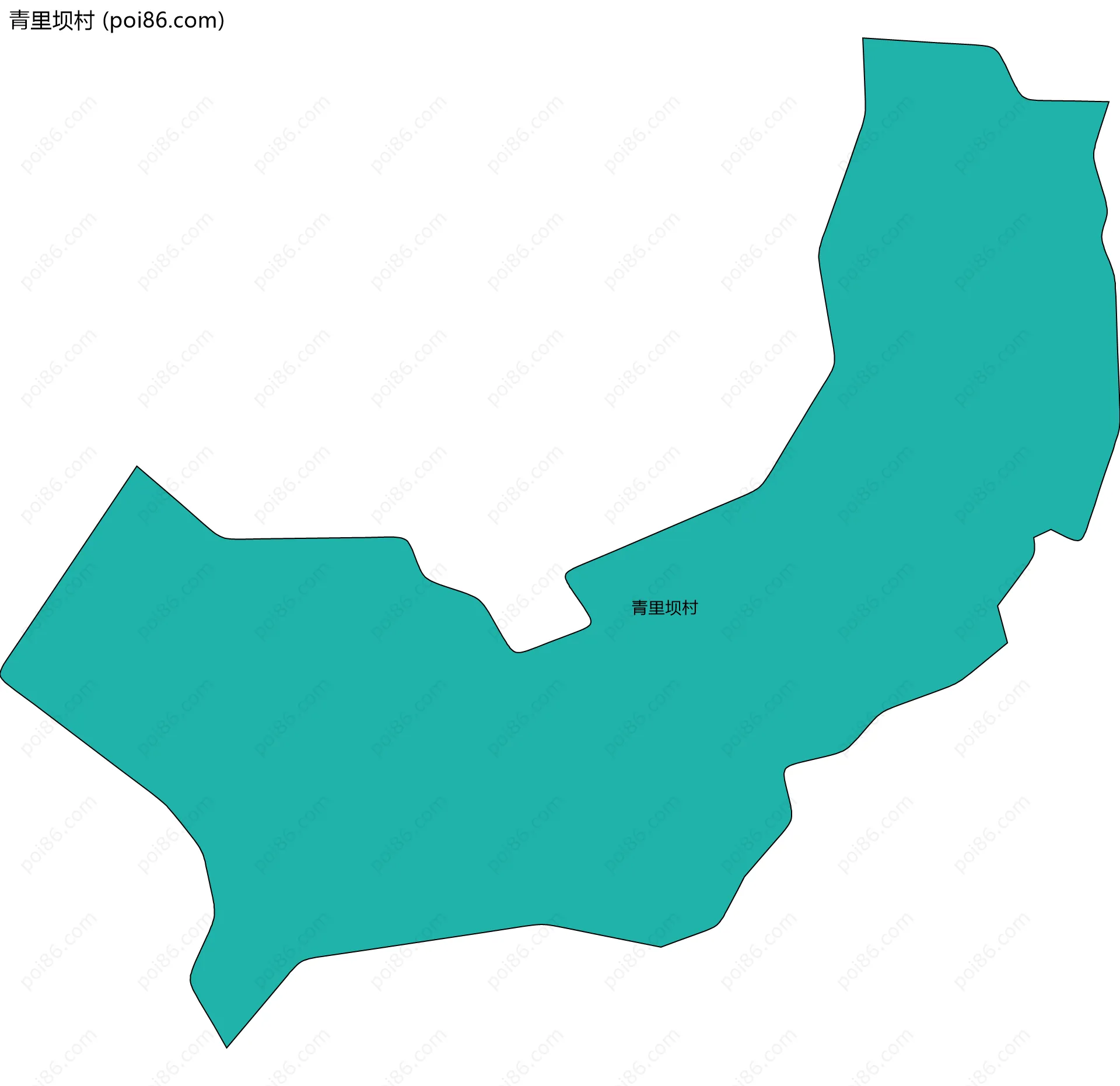 青里坝村边界地图