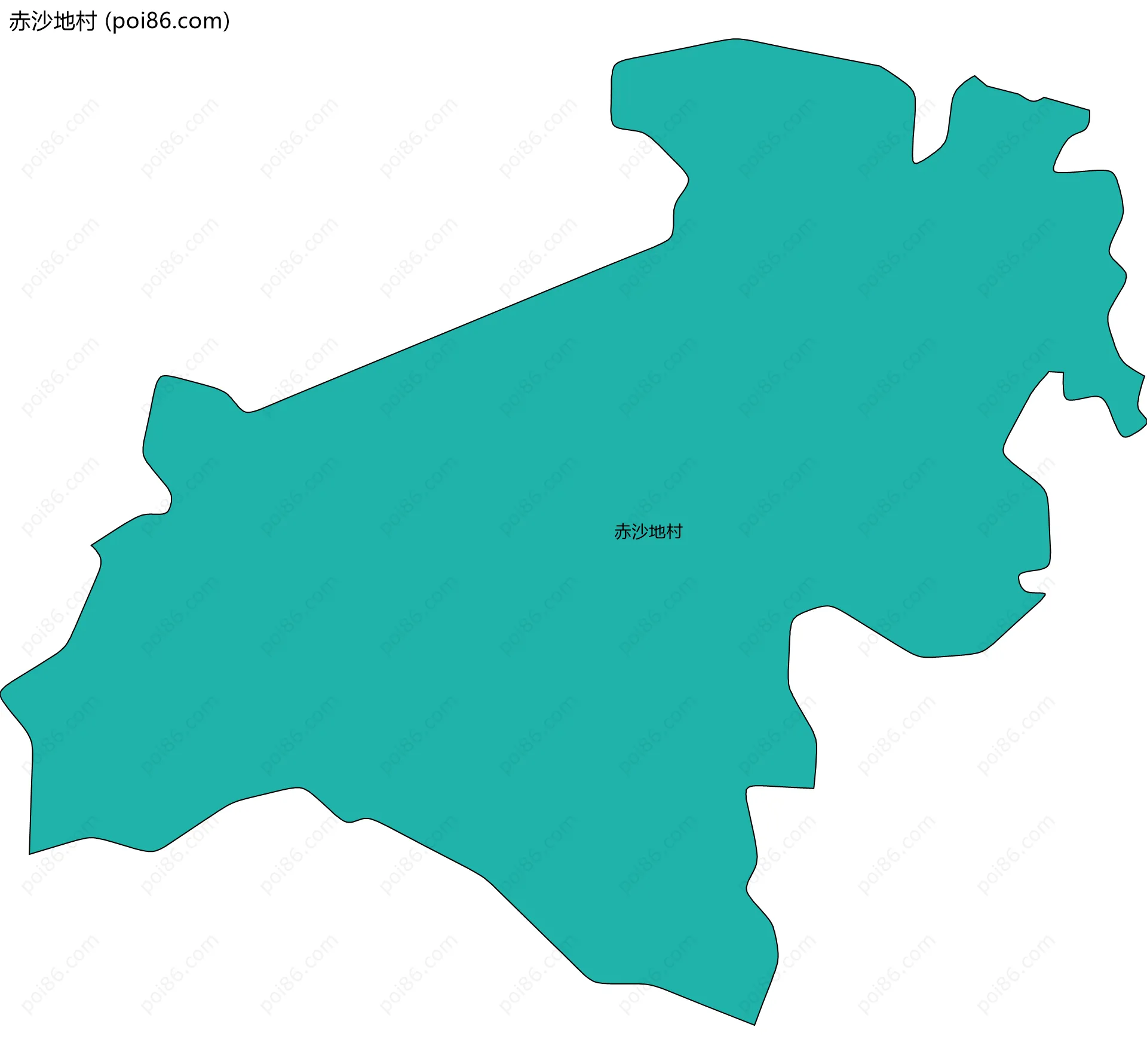 赤沙地村边界地图