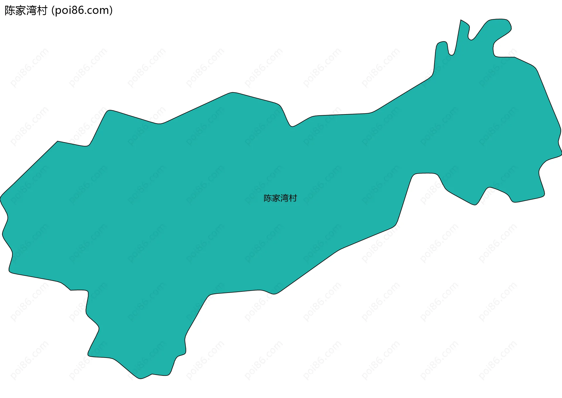 陈家湾村边界地图