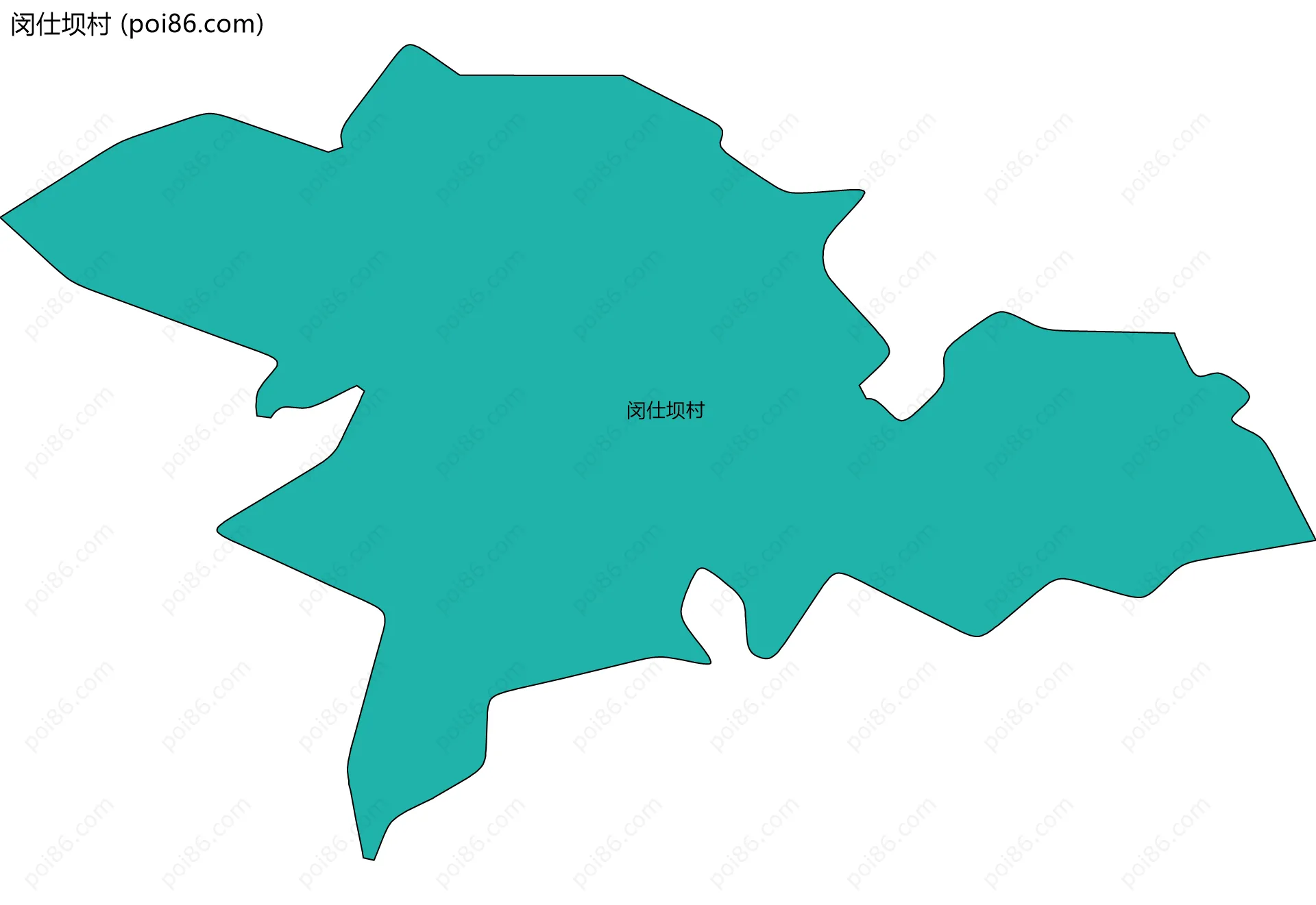 闵仕坝村边界地图