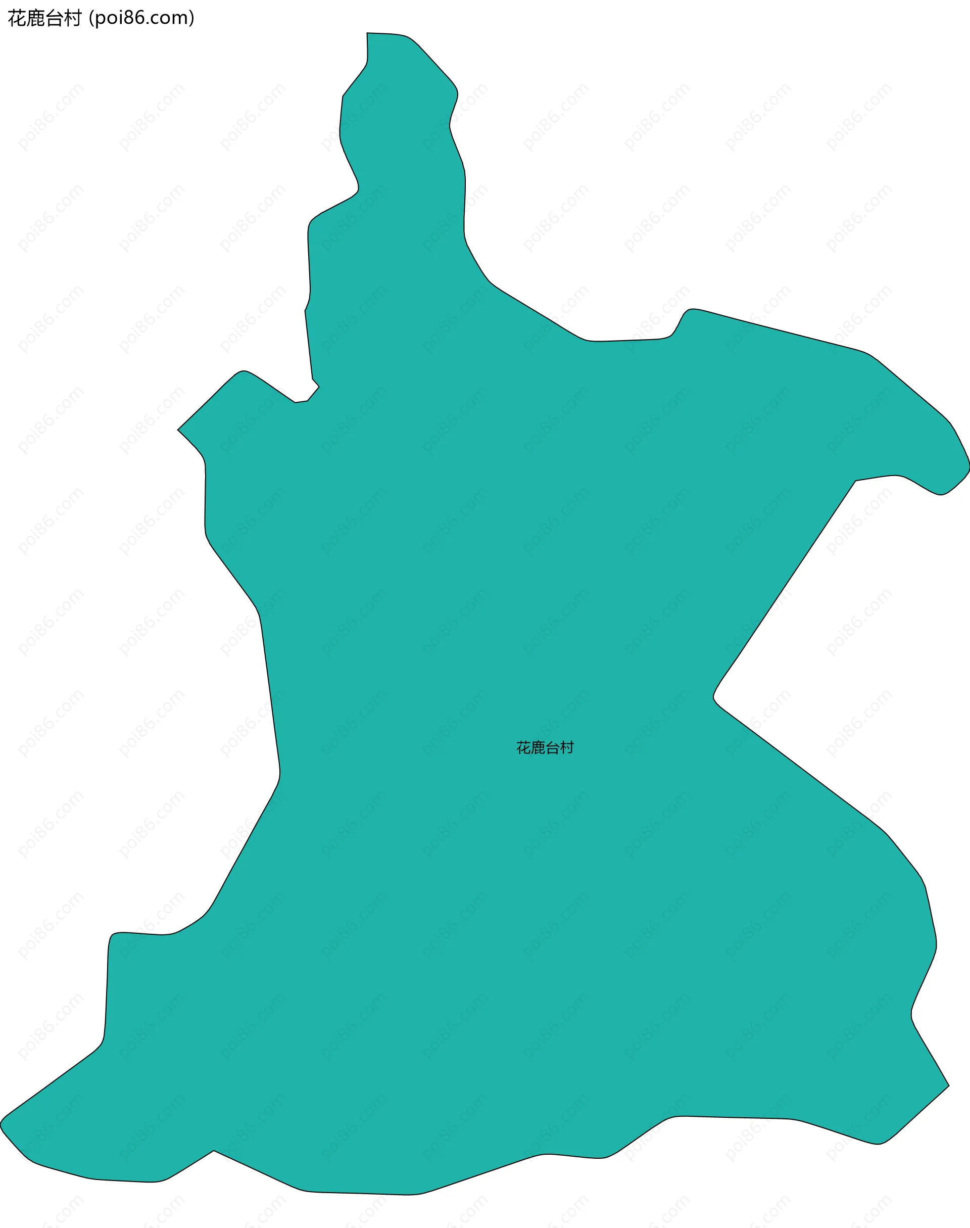 花鹿台村边界地图