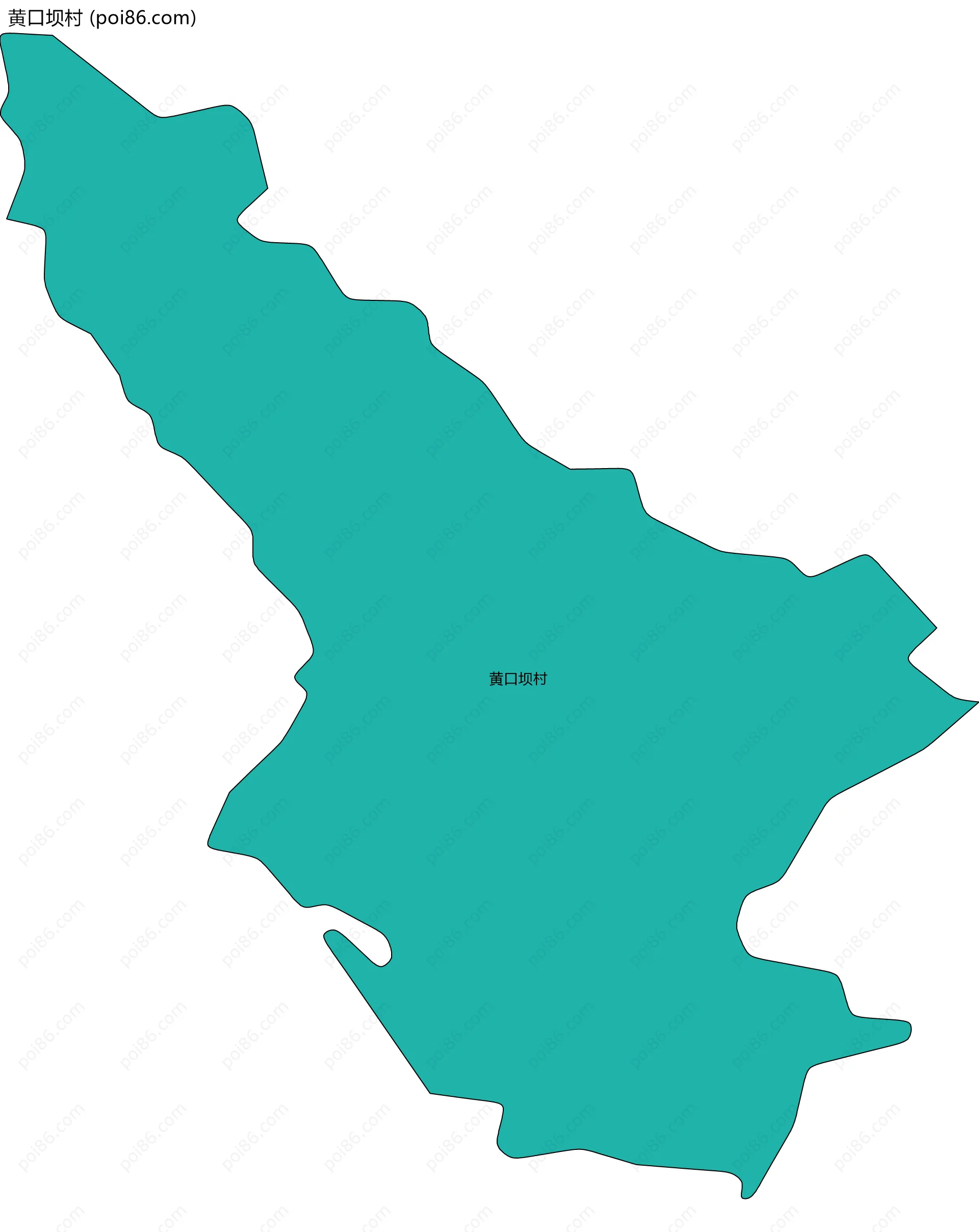 黄口坝村边界地图