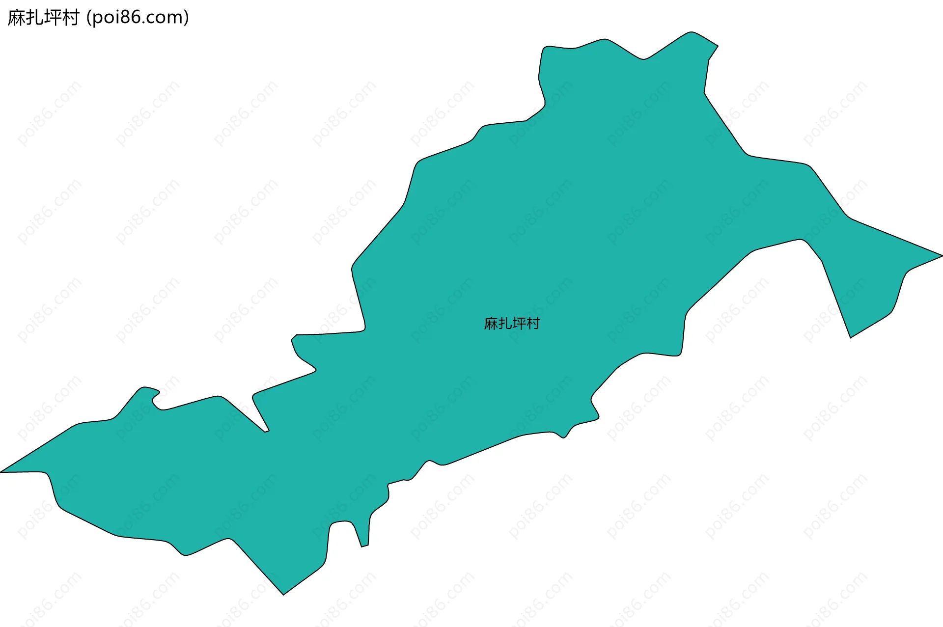 麻扎坪村边界地图