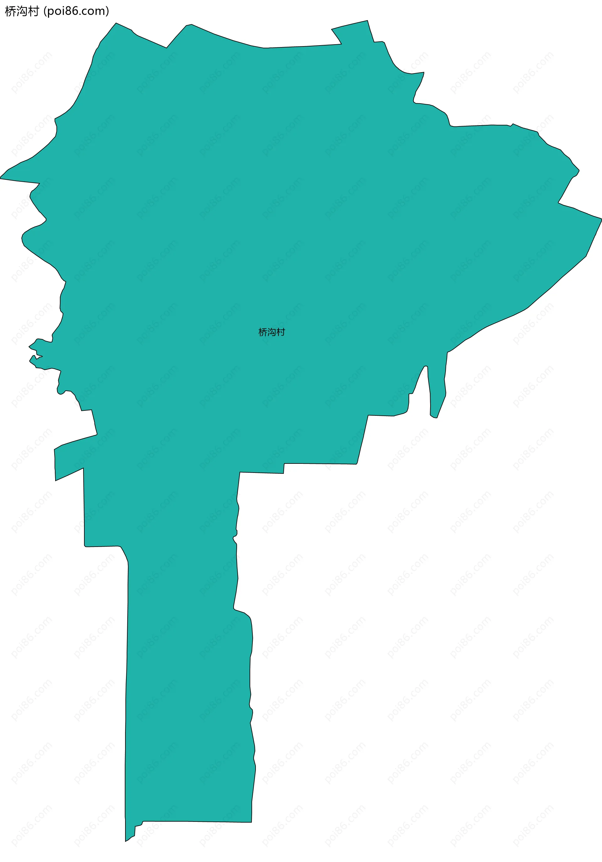 桥沟村边界地图