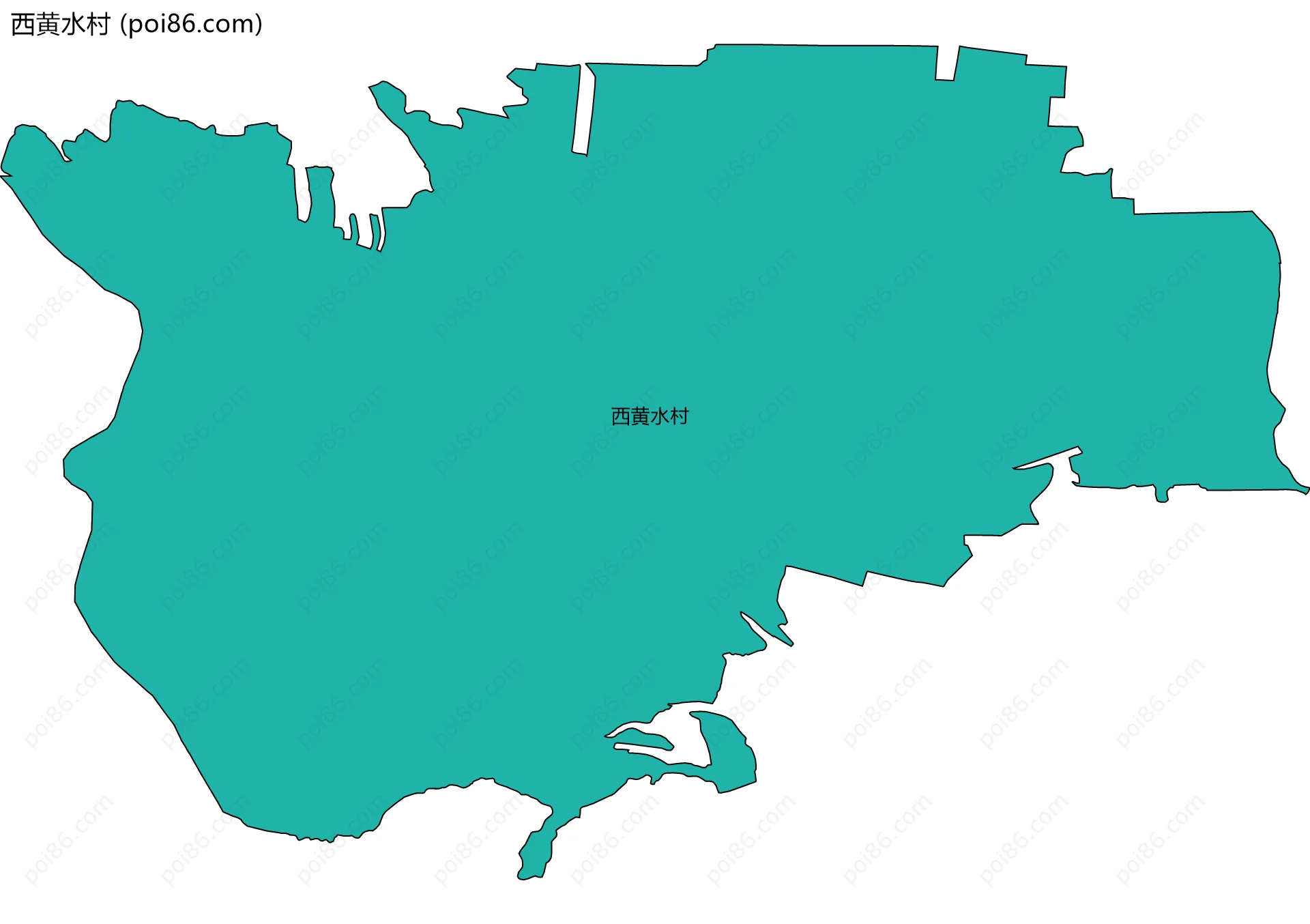 西黄水村边界地图
