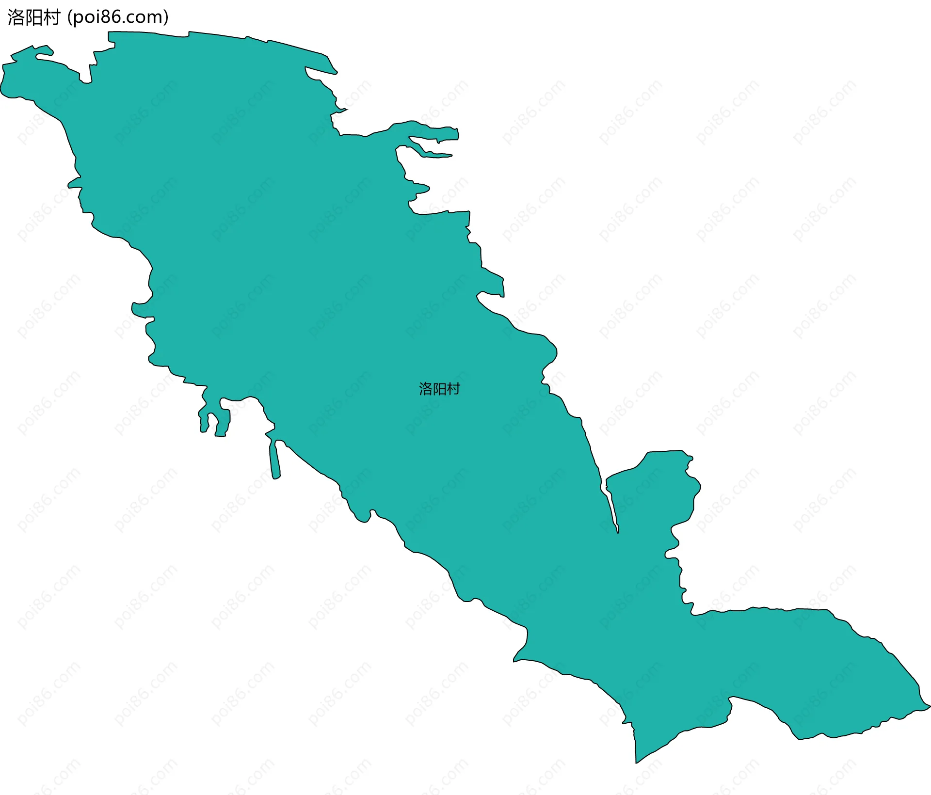 洛阳村边界地图