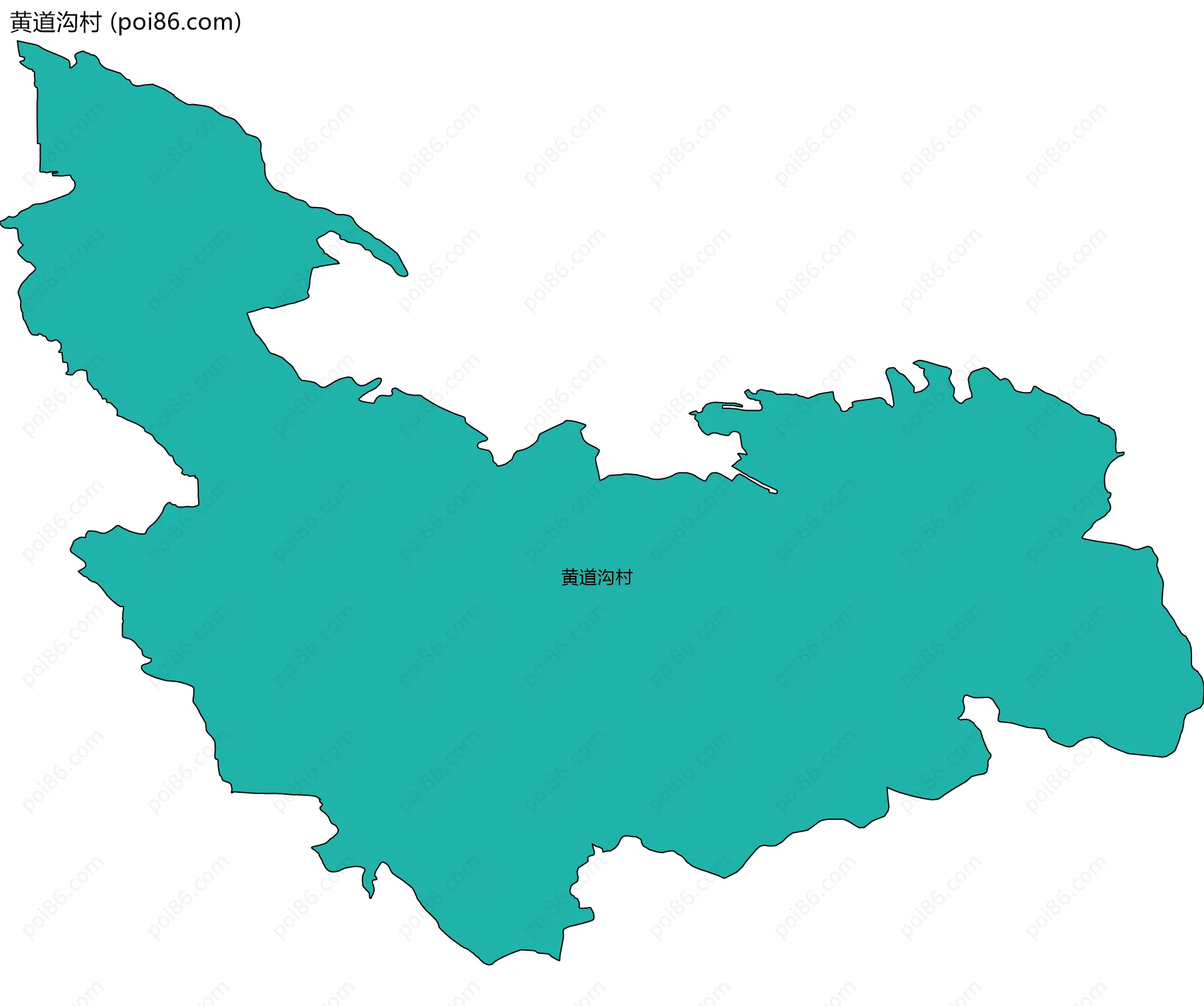 黄道沟村边界地图