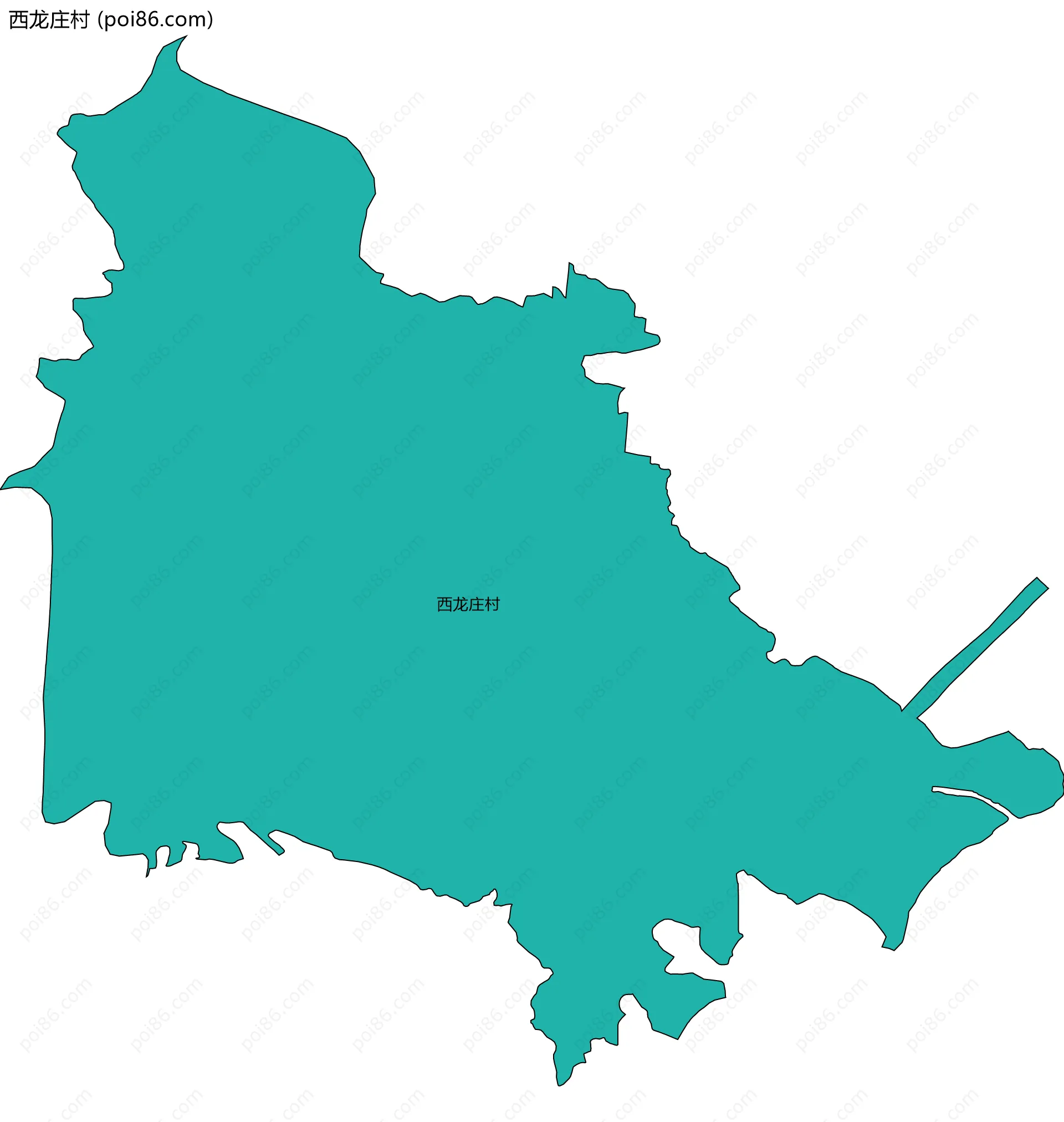 西龙庄村边界地图