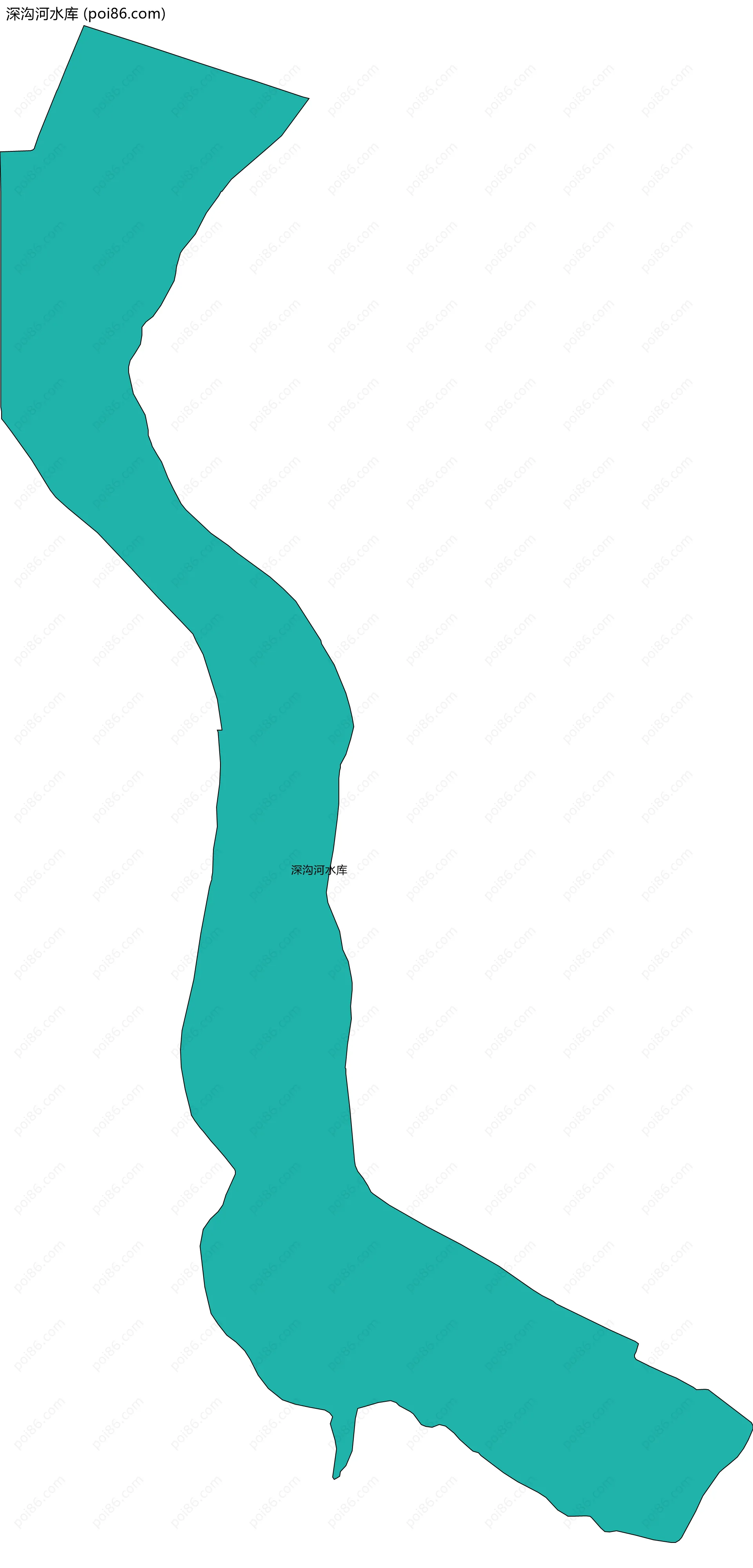 深沟河水库边界地图