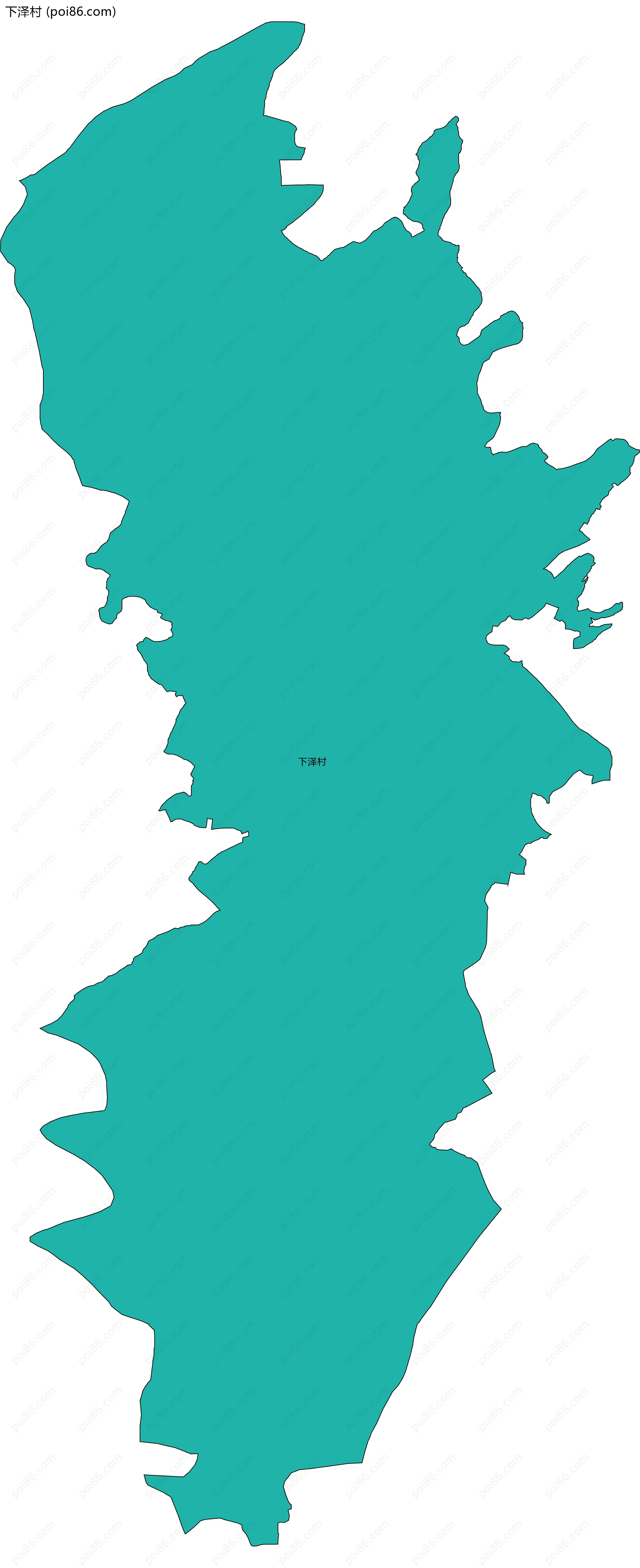 下泽村边界地图