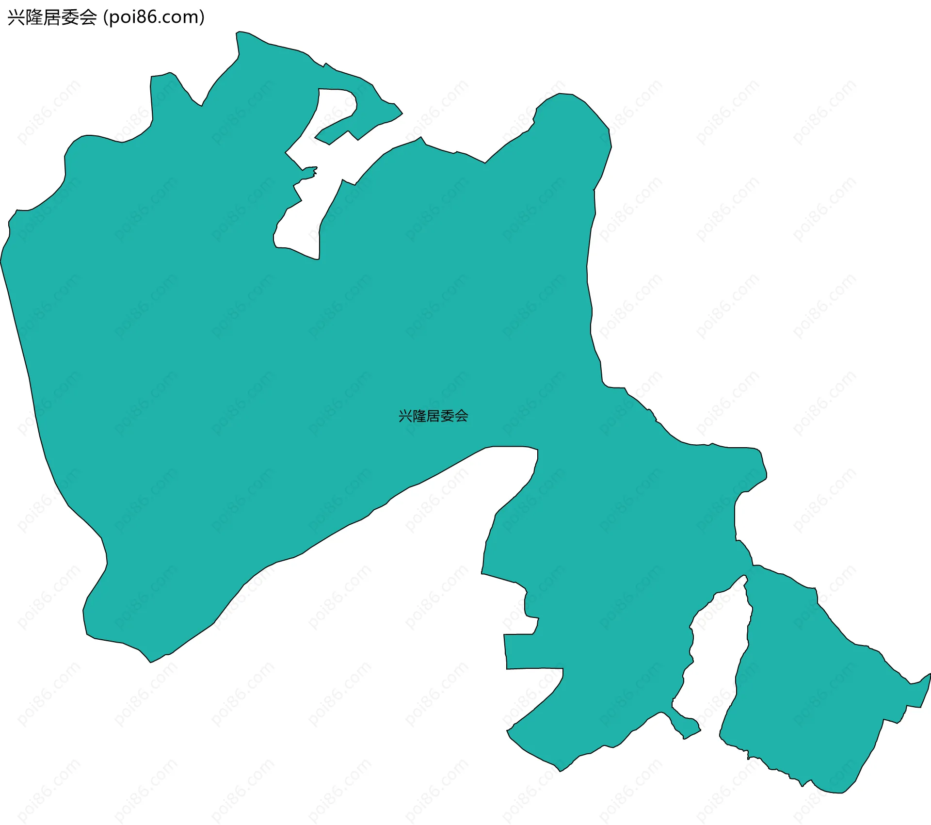 兴隆居委会边界地图