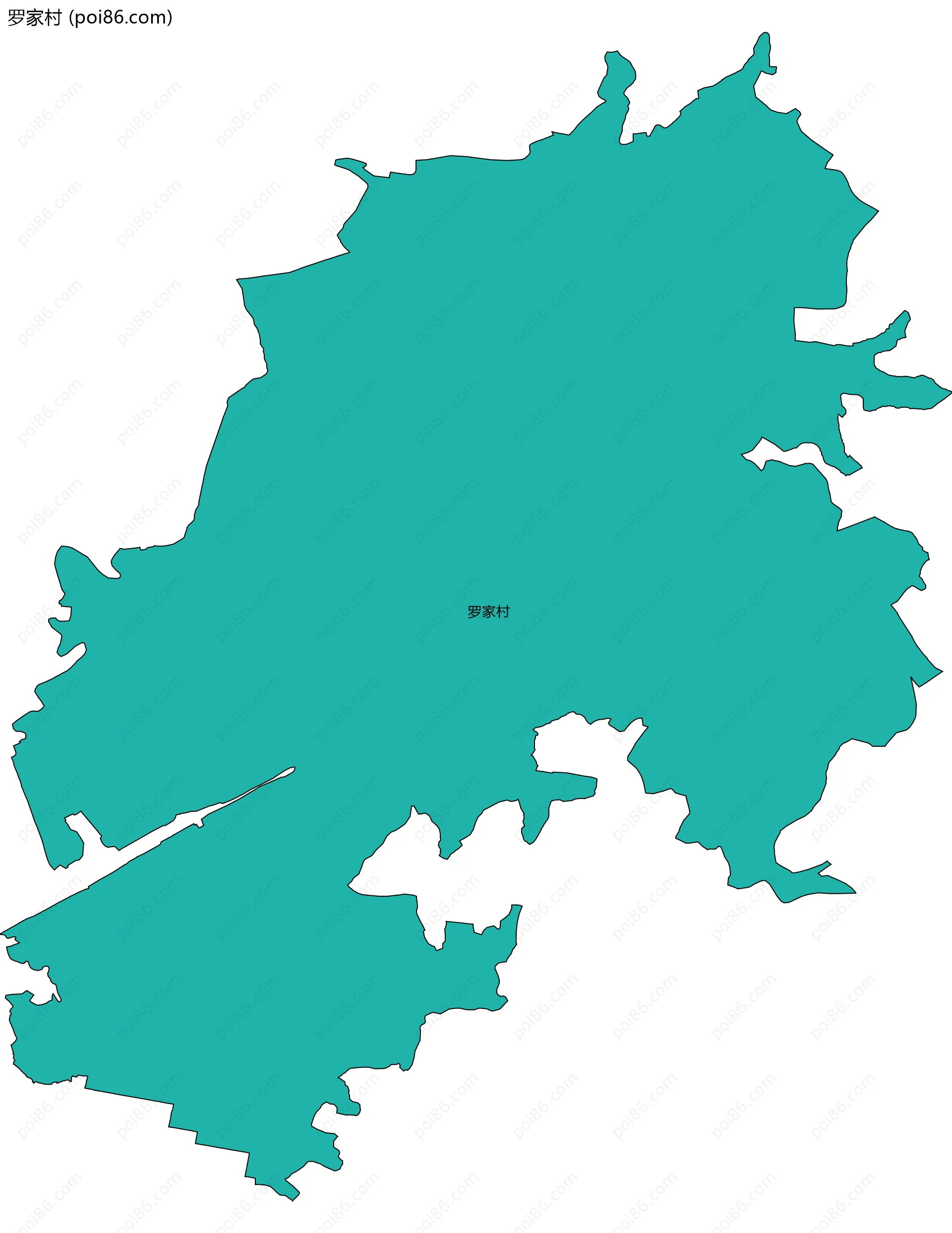 罗家村边界地图