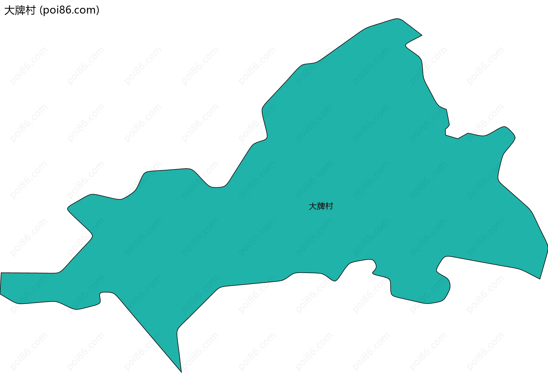 大牌村边界地图