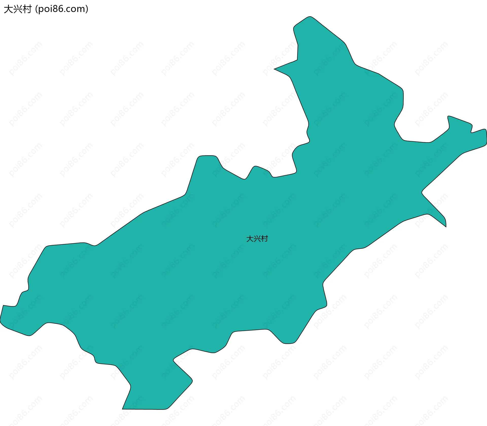 大兴村边界地图