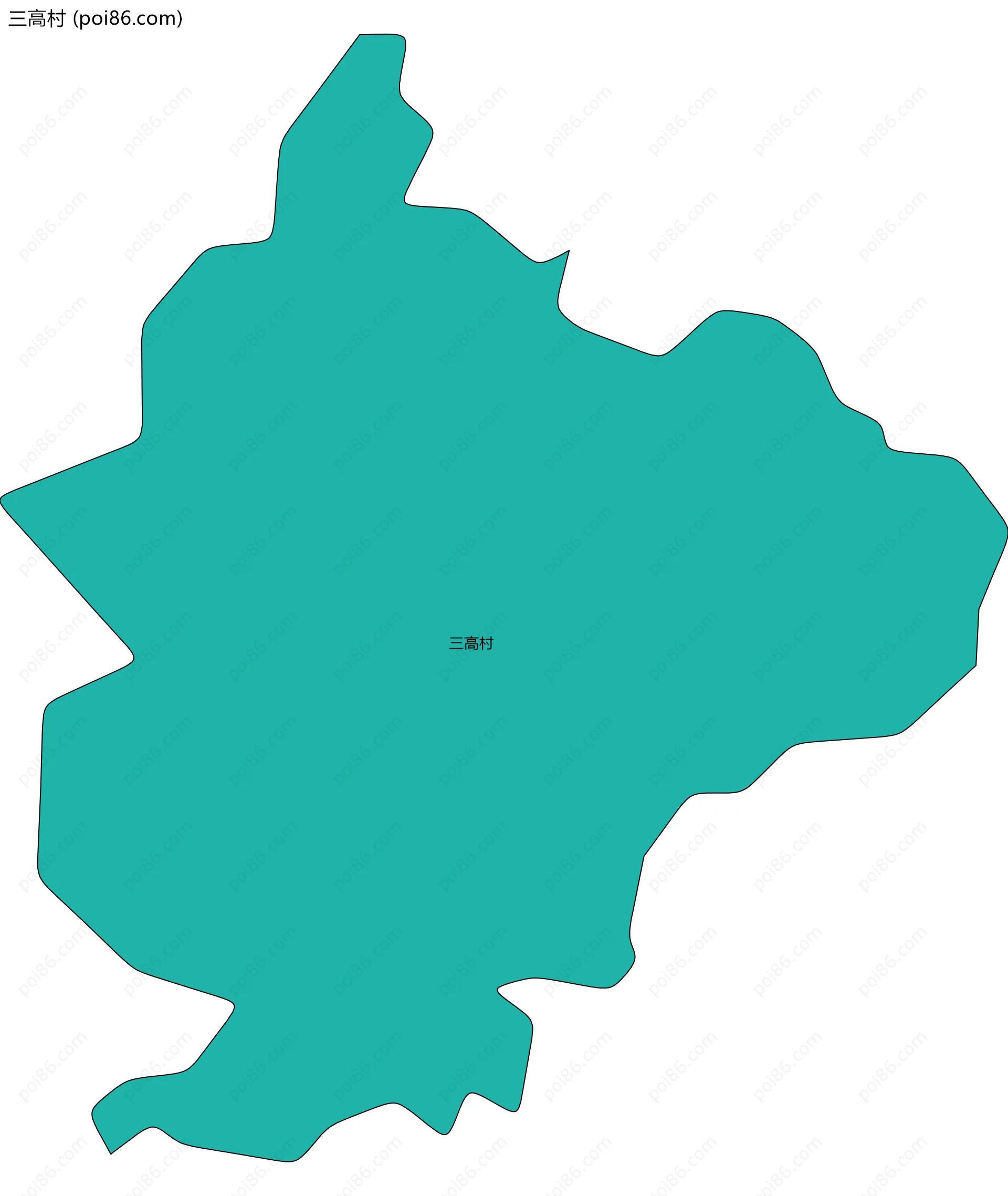 三高村边界地图