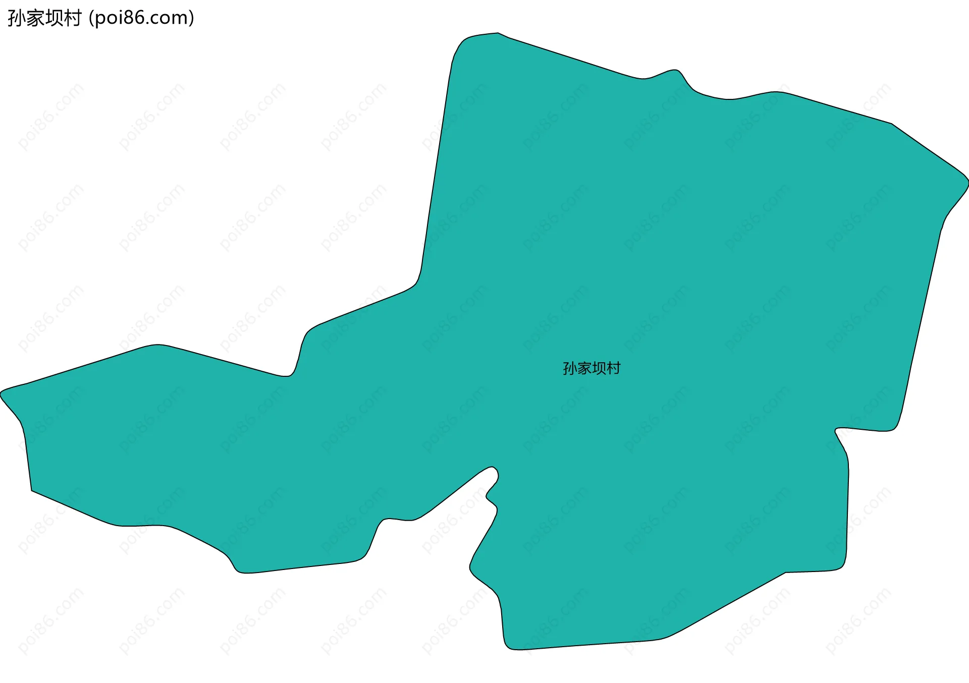 孙家坝村边界地图