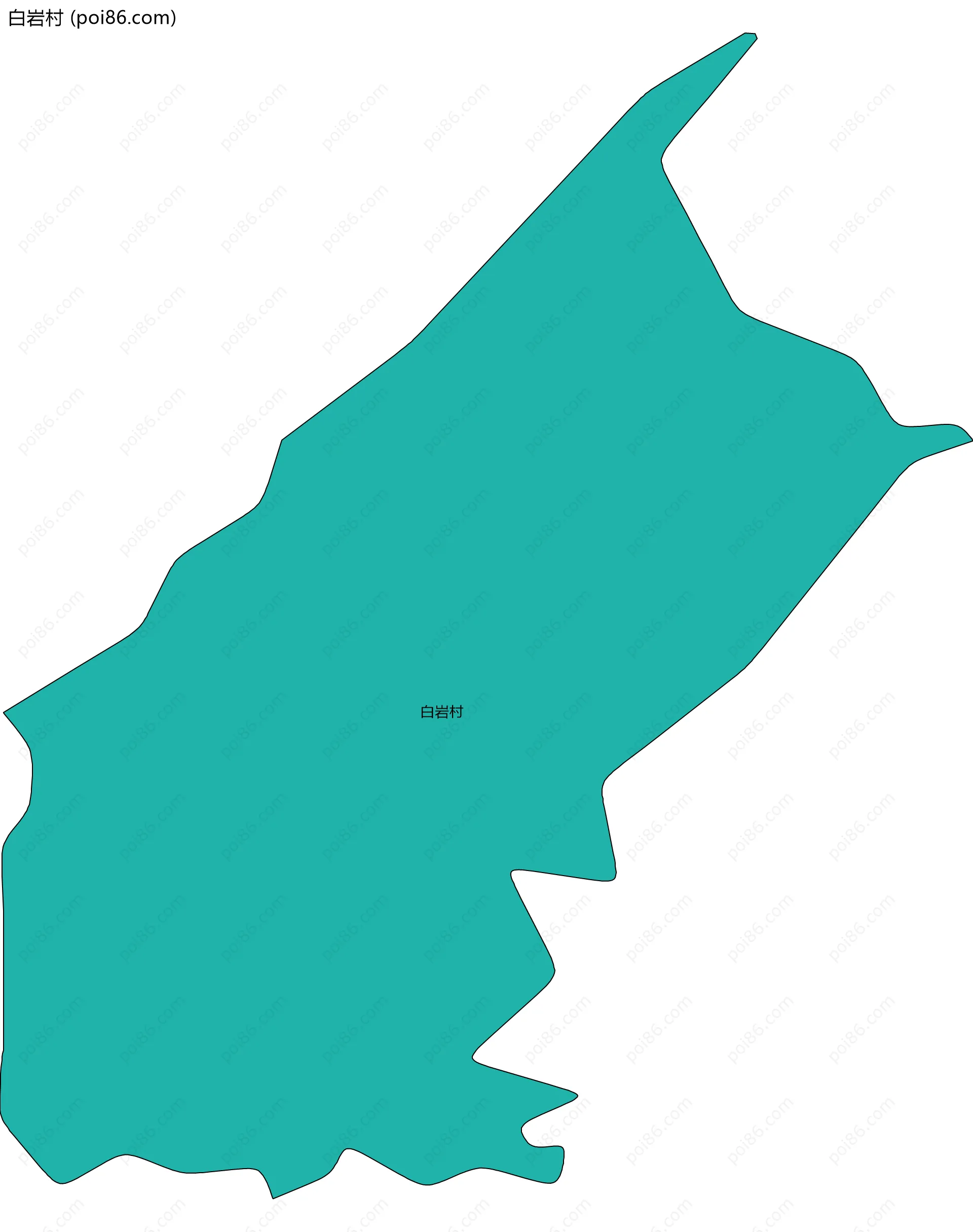 白岩村边界地图