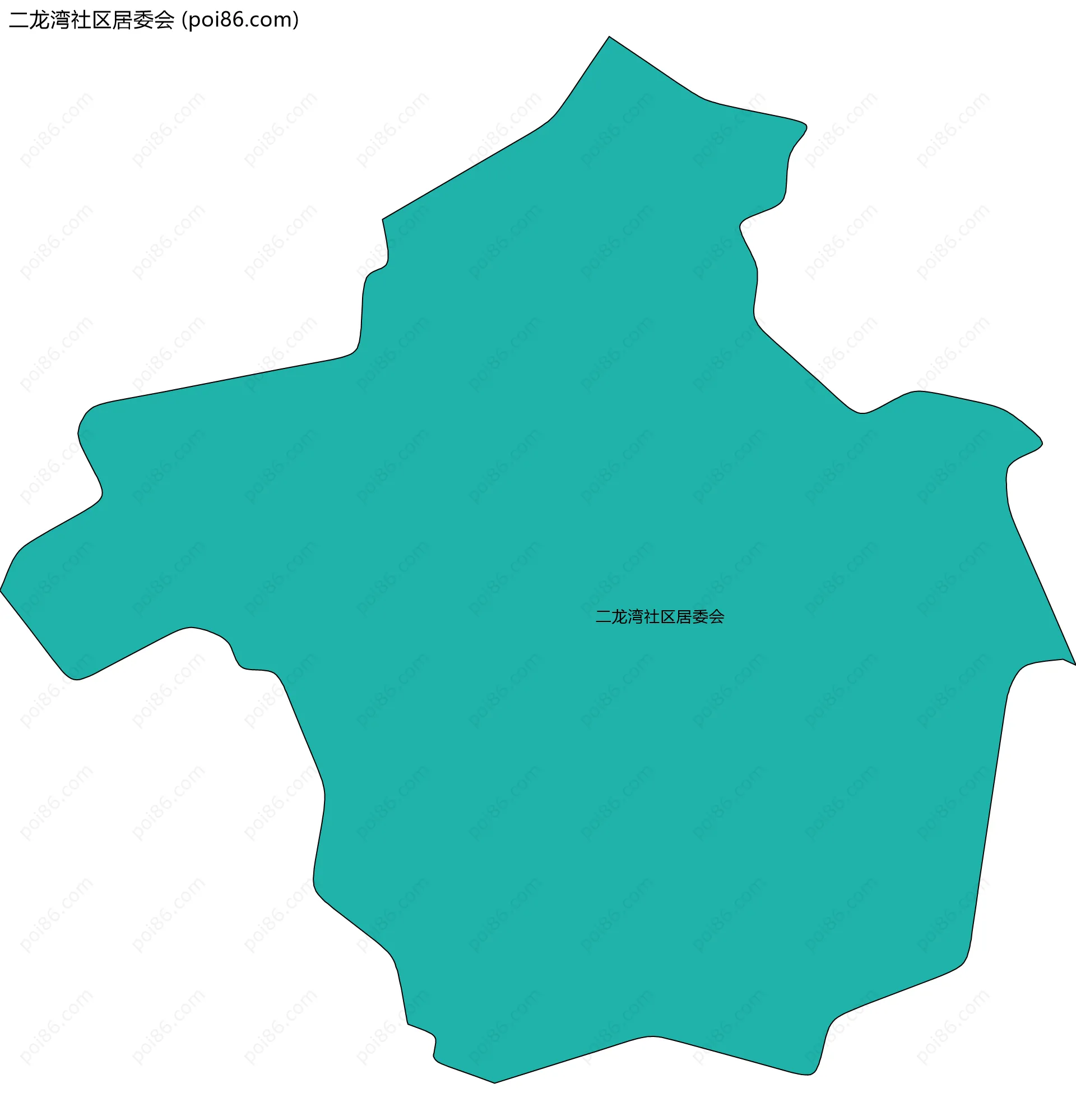 二龙湾社区居委会边界地图