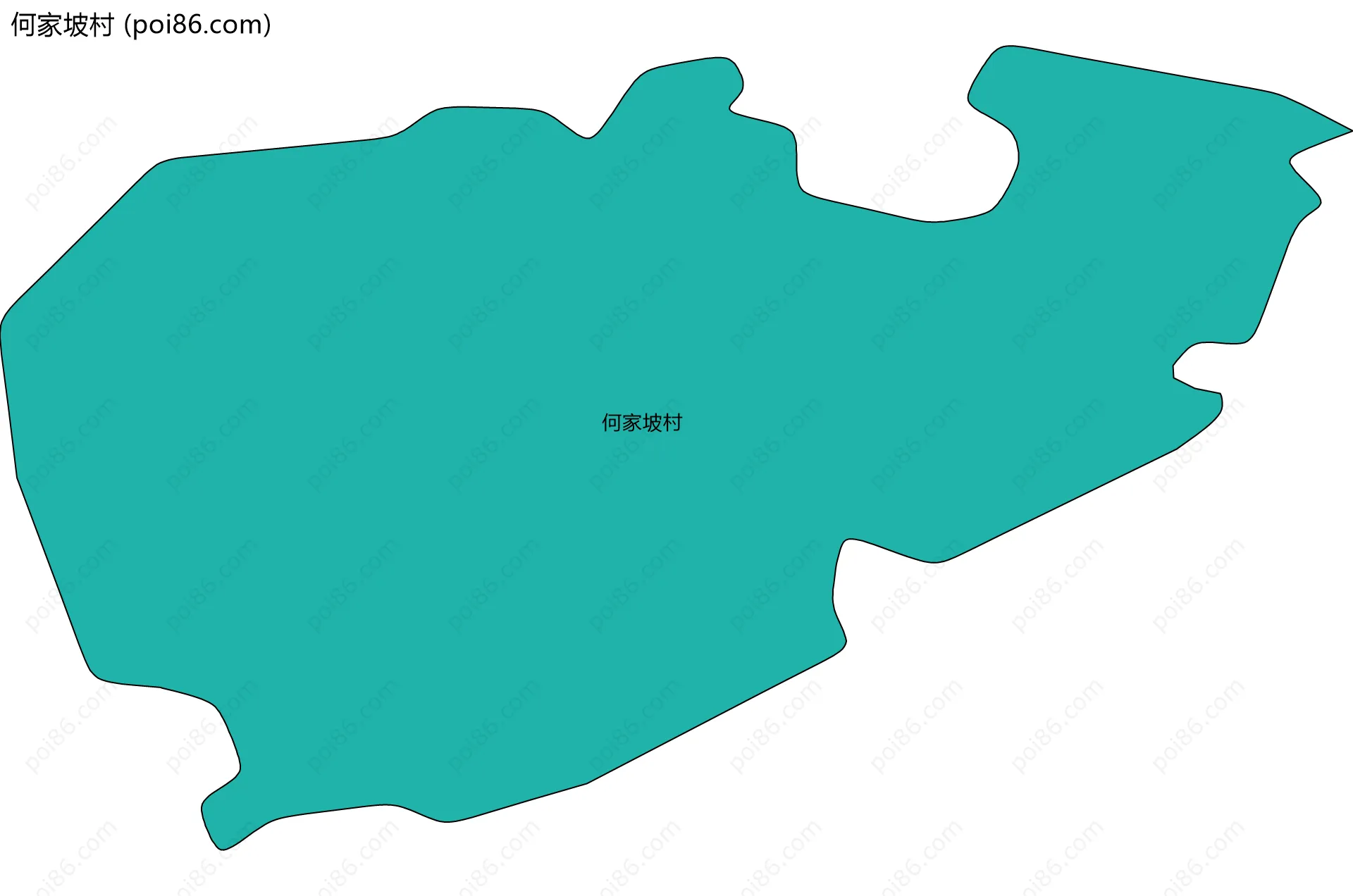 何家坡村边界地图