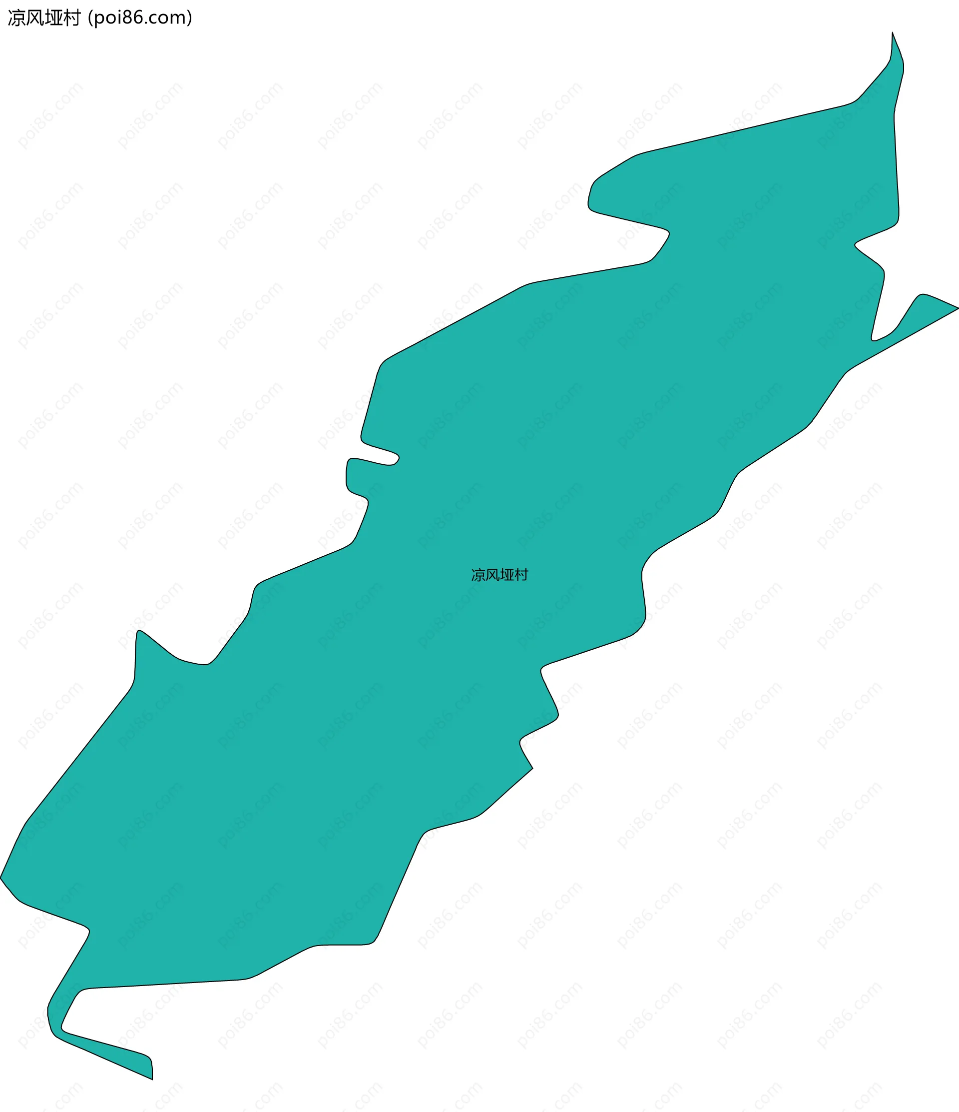 凉风垭村边界地图