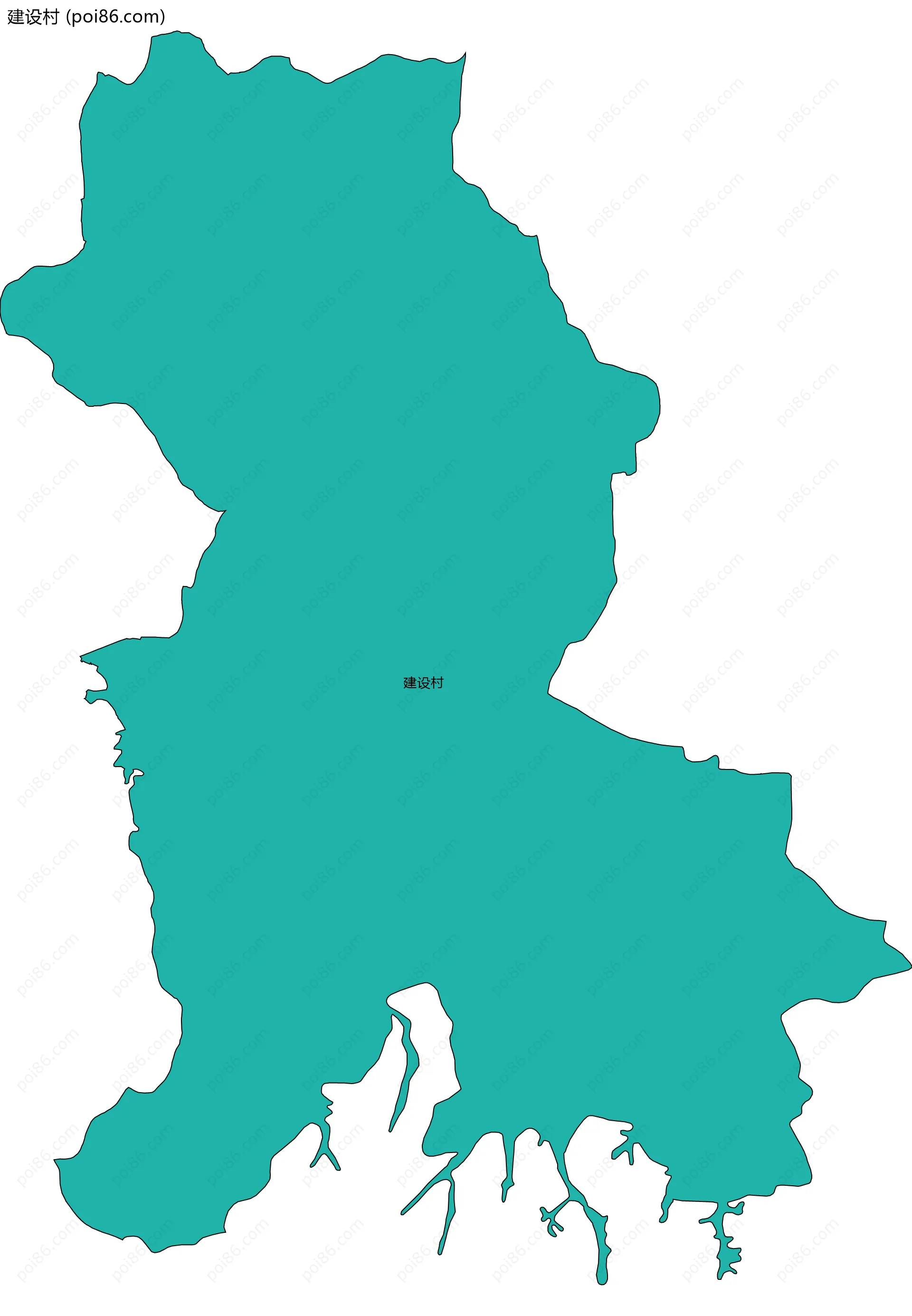 建设村边界地图