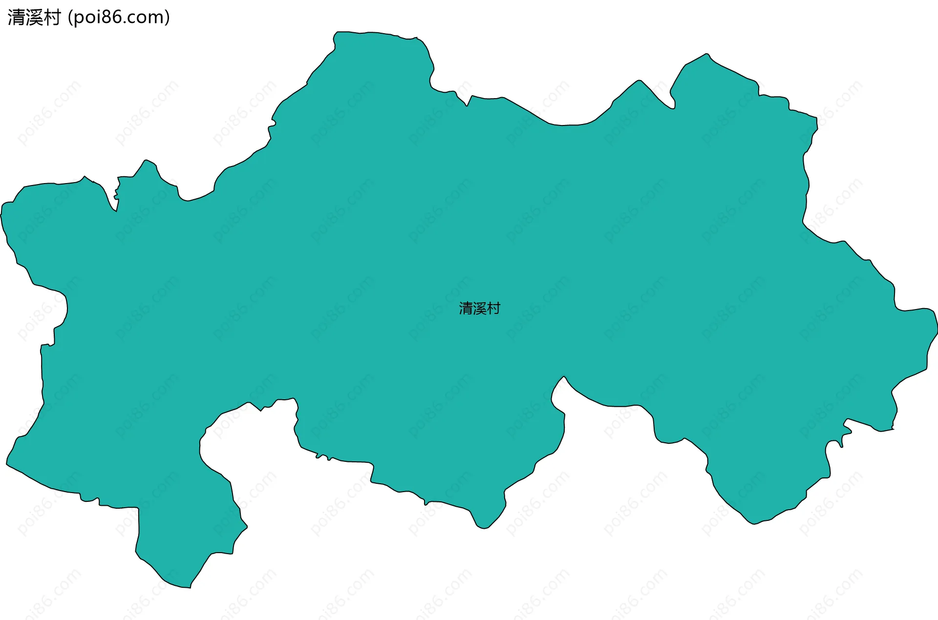 清溪村边界地图