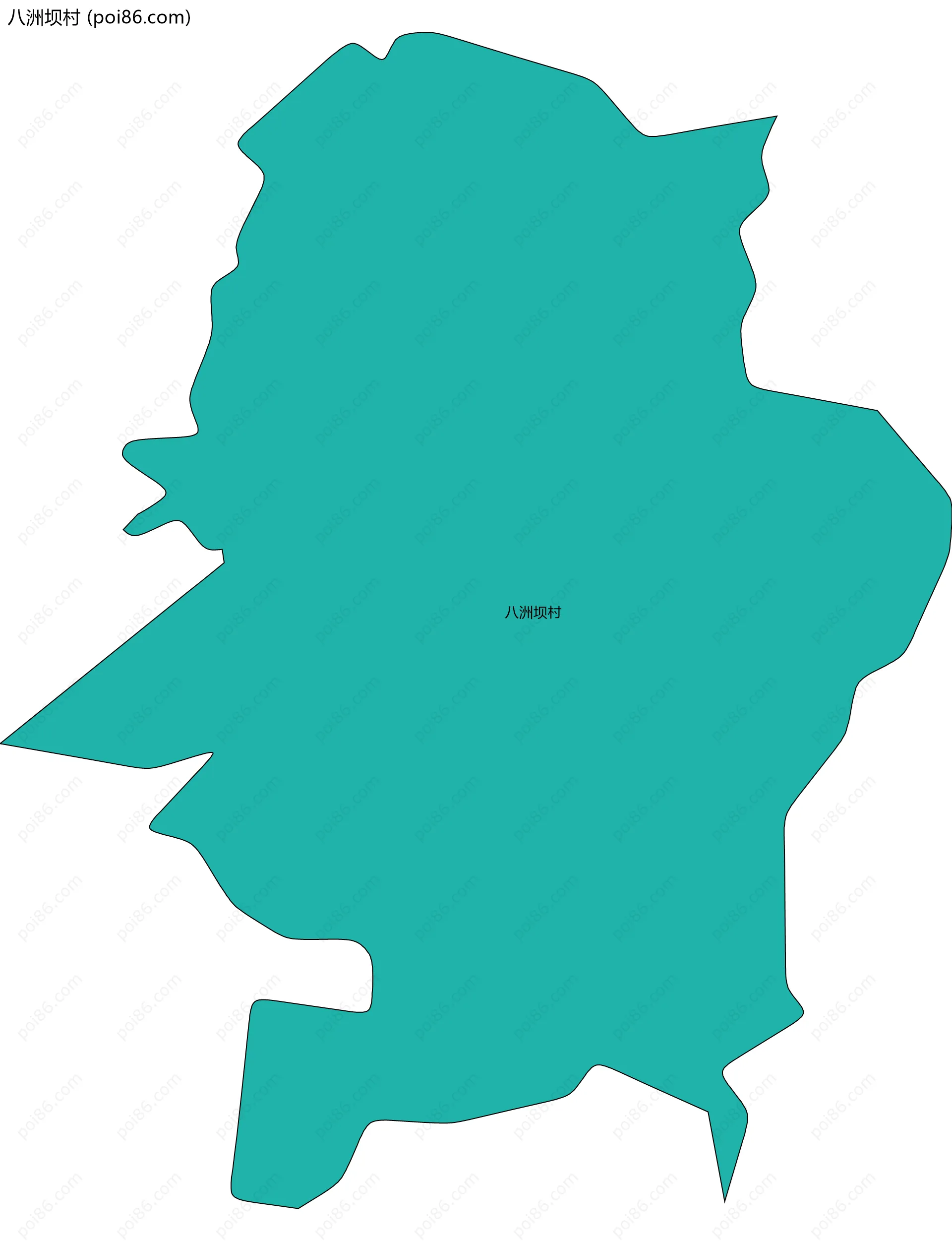 八洲坝村边界地图