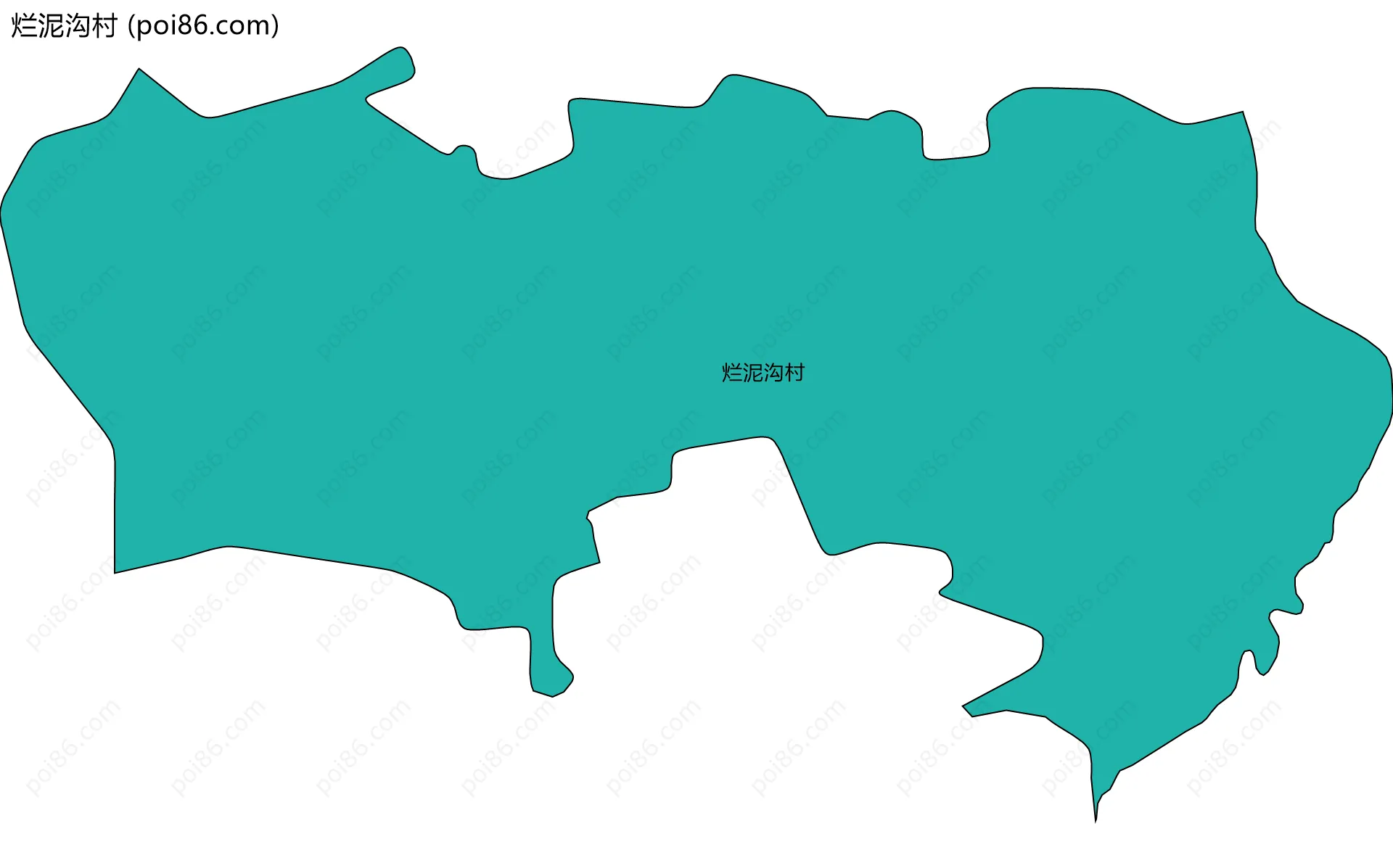 烂泥沟村边界地图