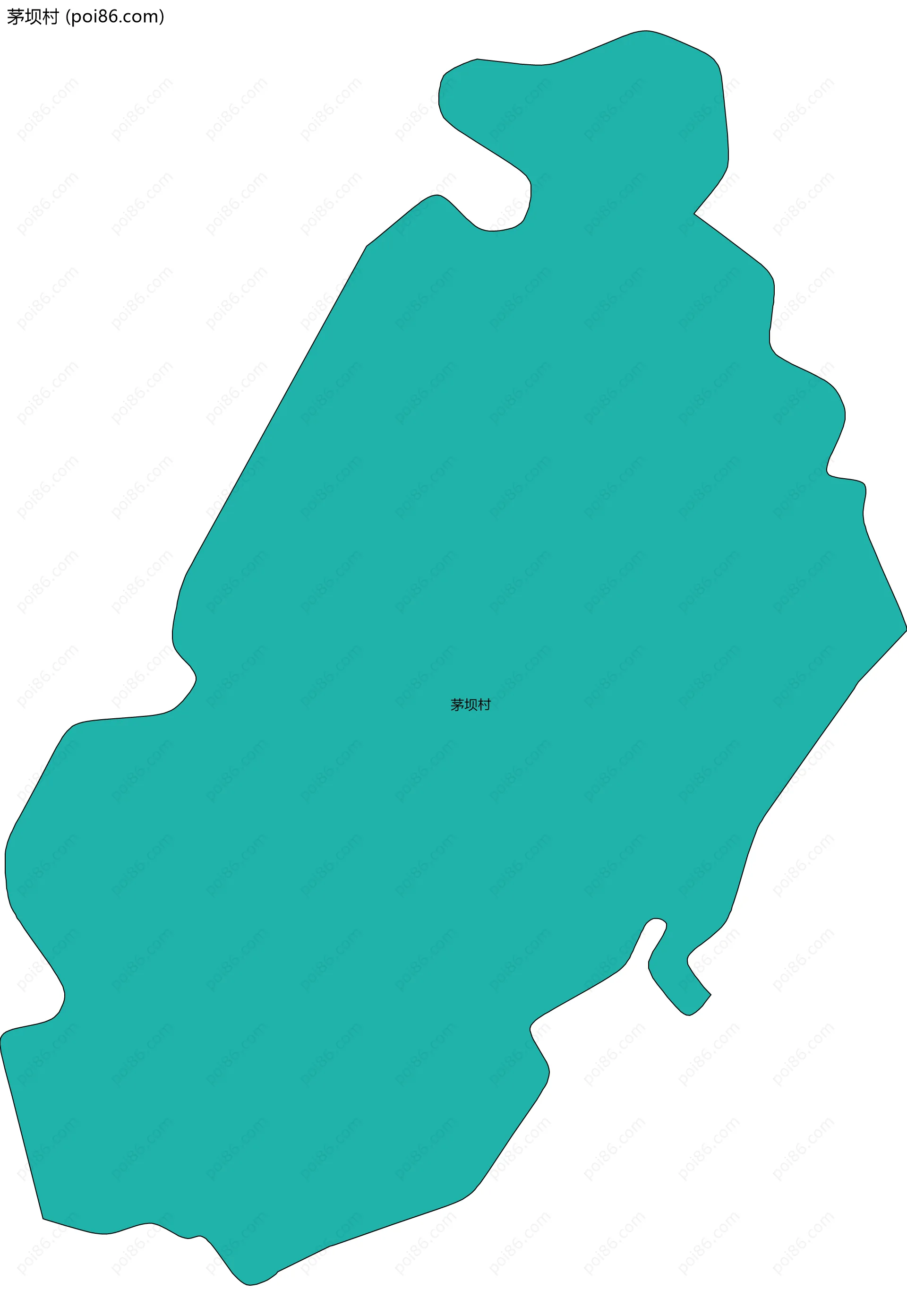 茅坝村边界地图