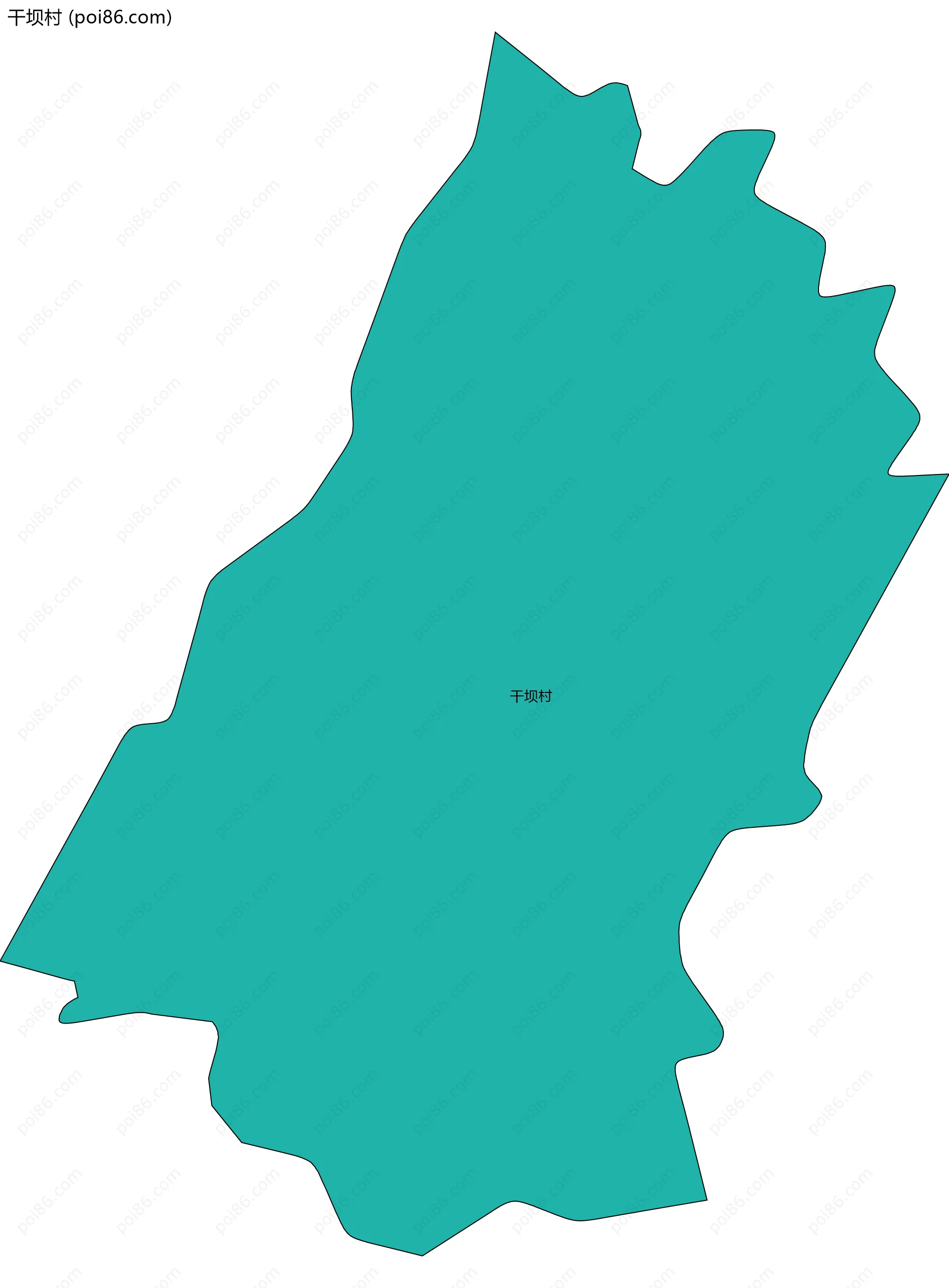 干坝村边界地图