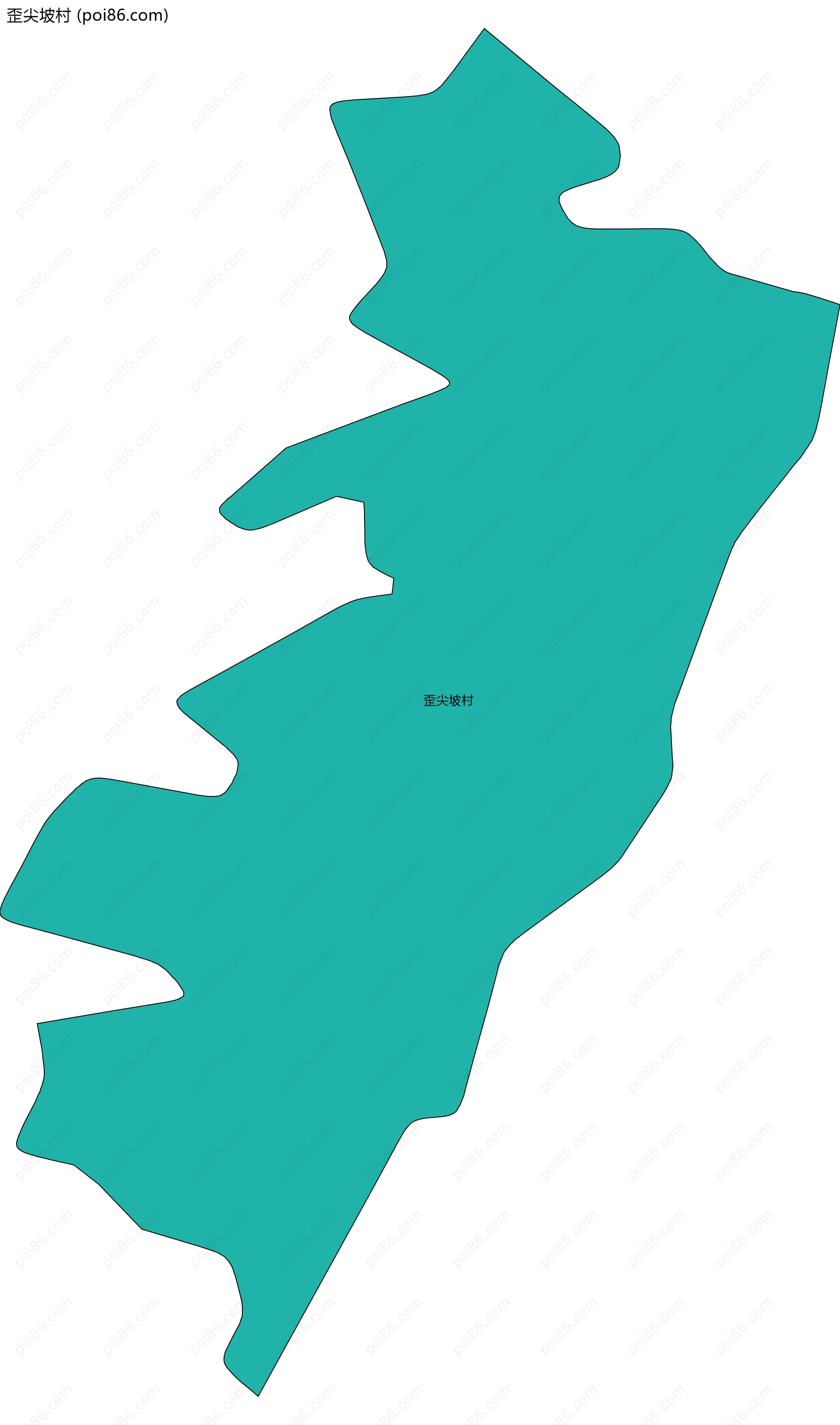 歪尖坡村边界地图