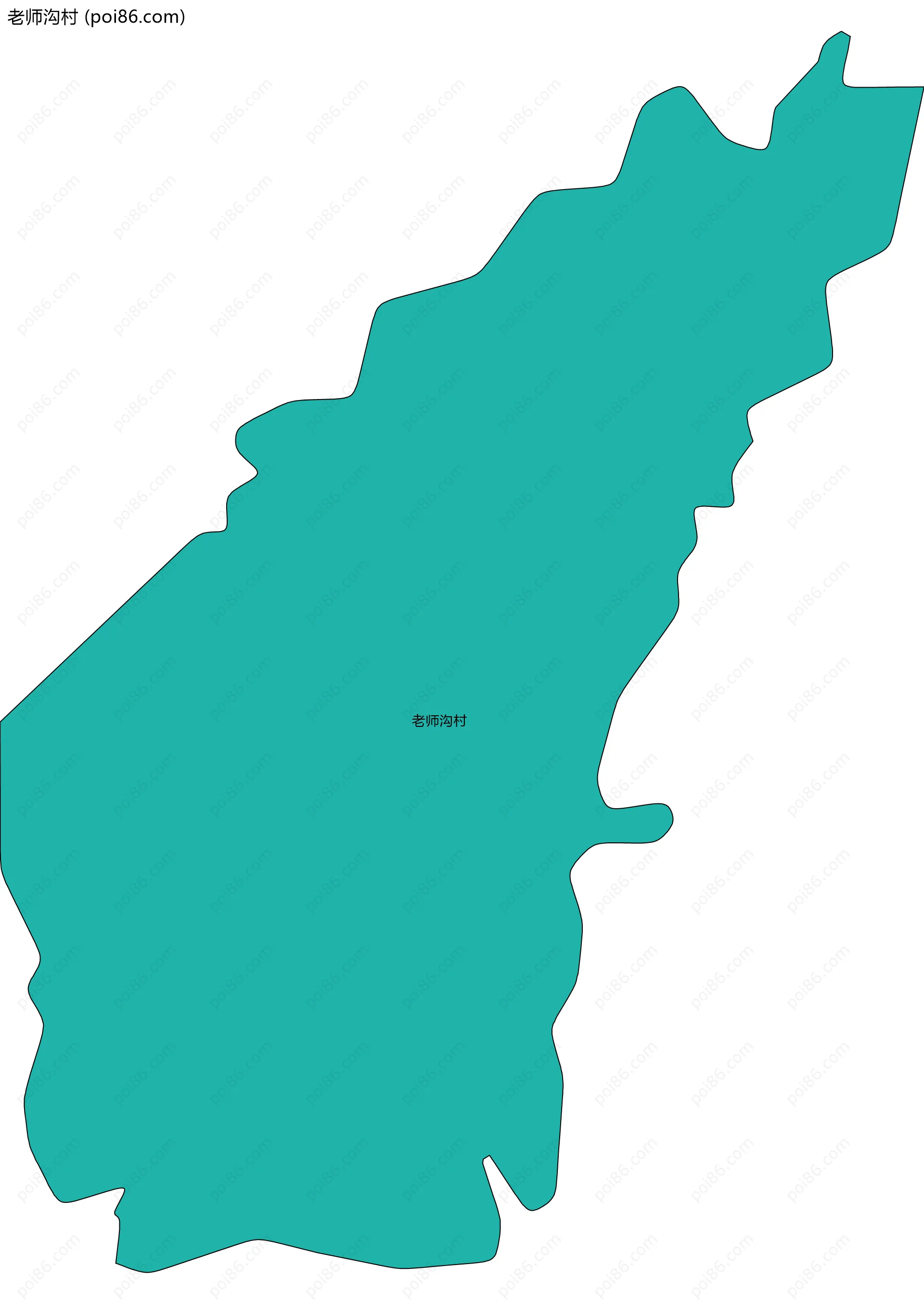 老师沟村边界地图