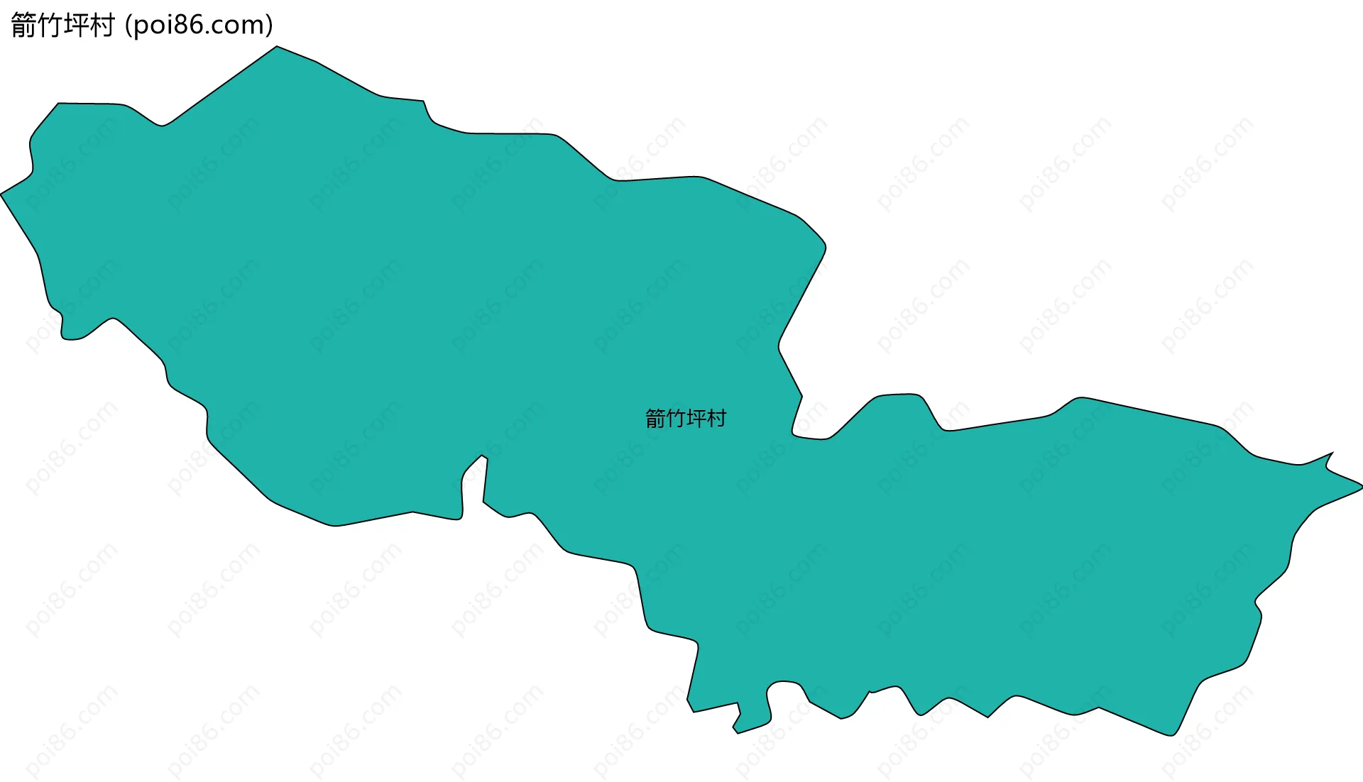 箭竹坪村边界地图