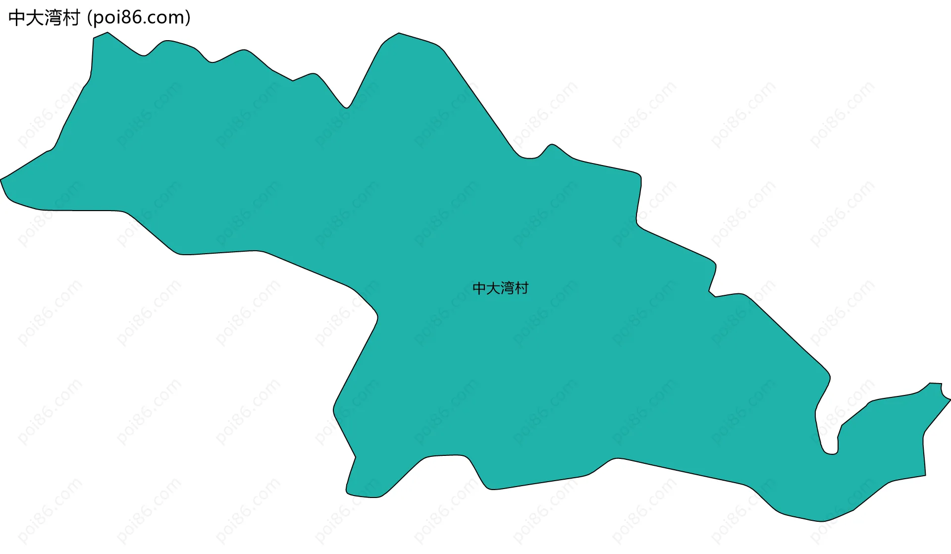 中大湾村边界地图