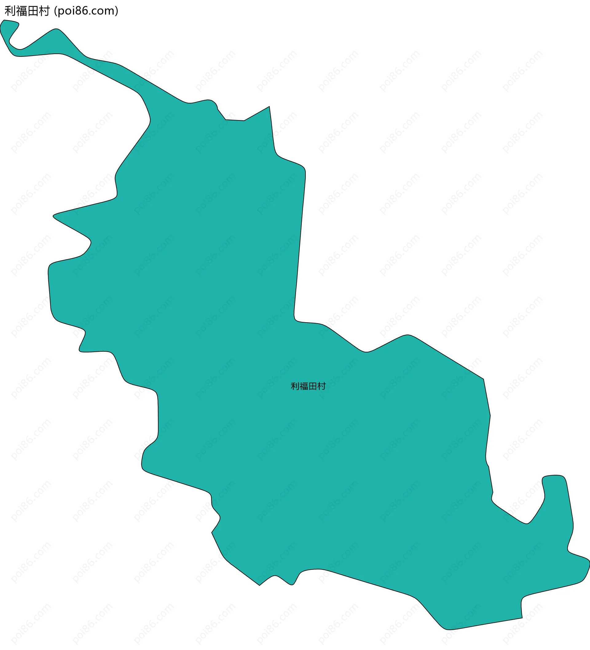 利福田村边界地图