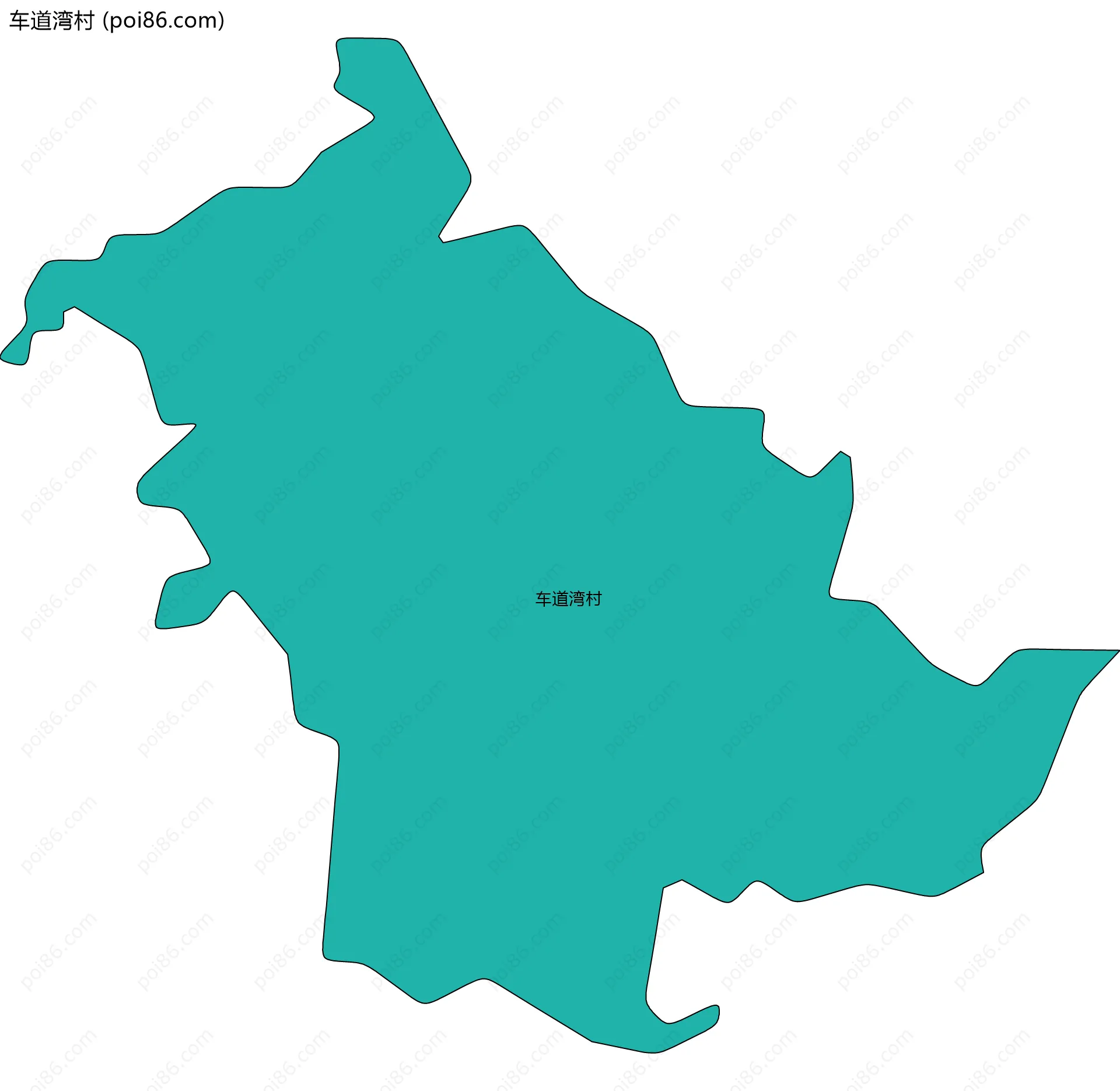 车道湾村边界地图