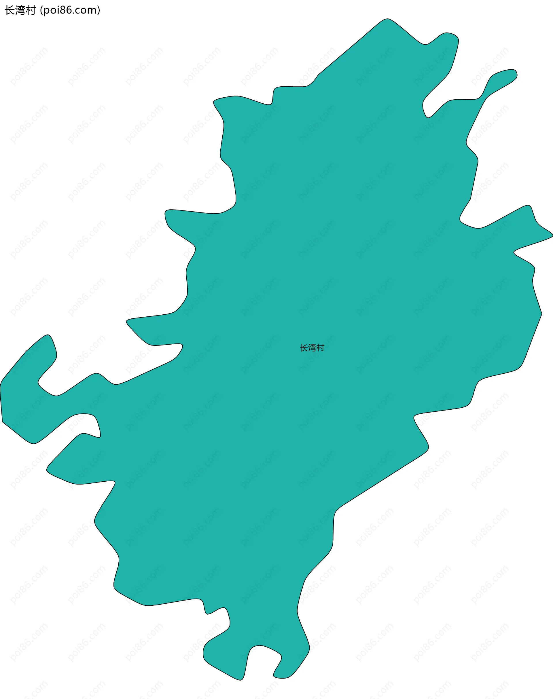 长湾村边界地图