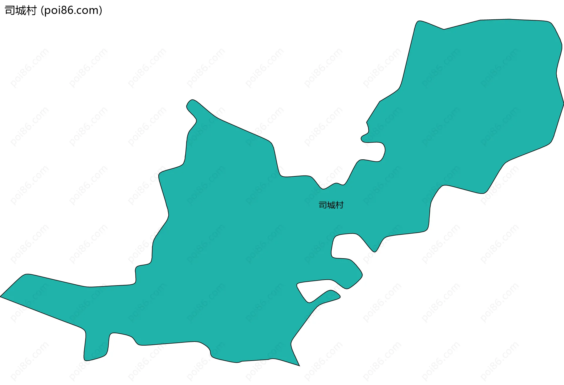 司城村边界地图