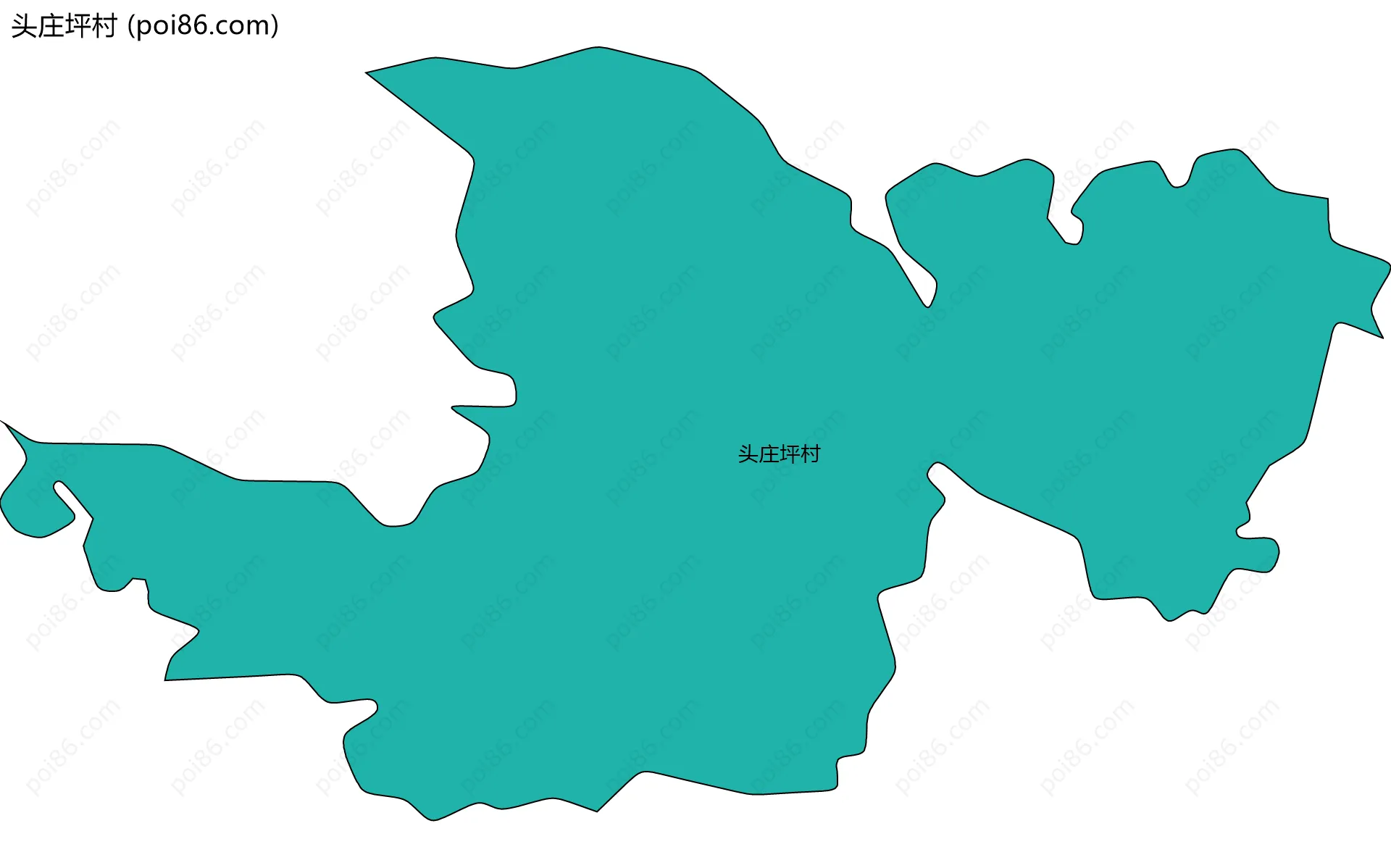 头庄坪村边界地图