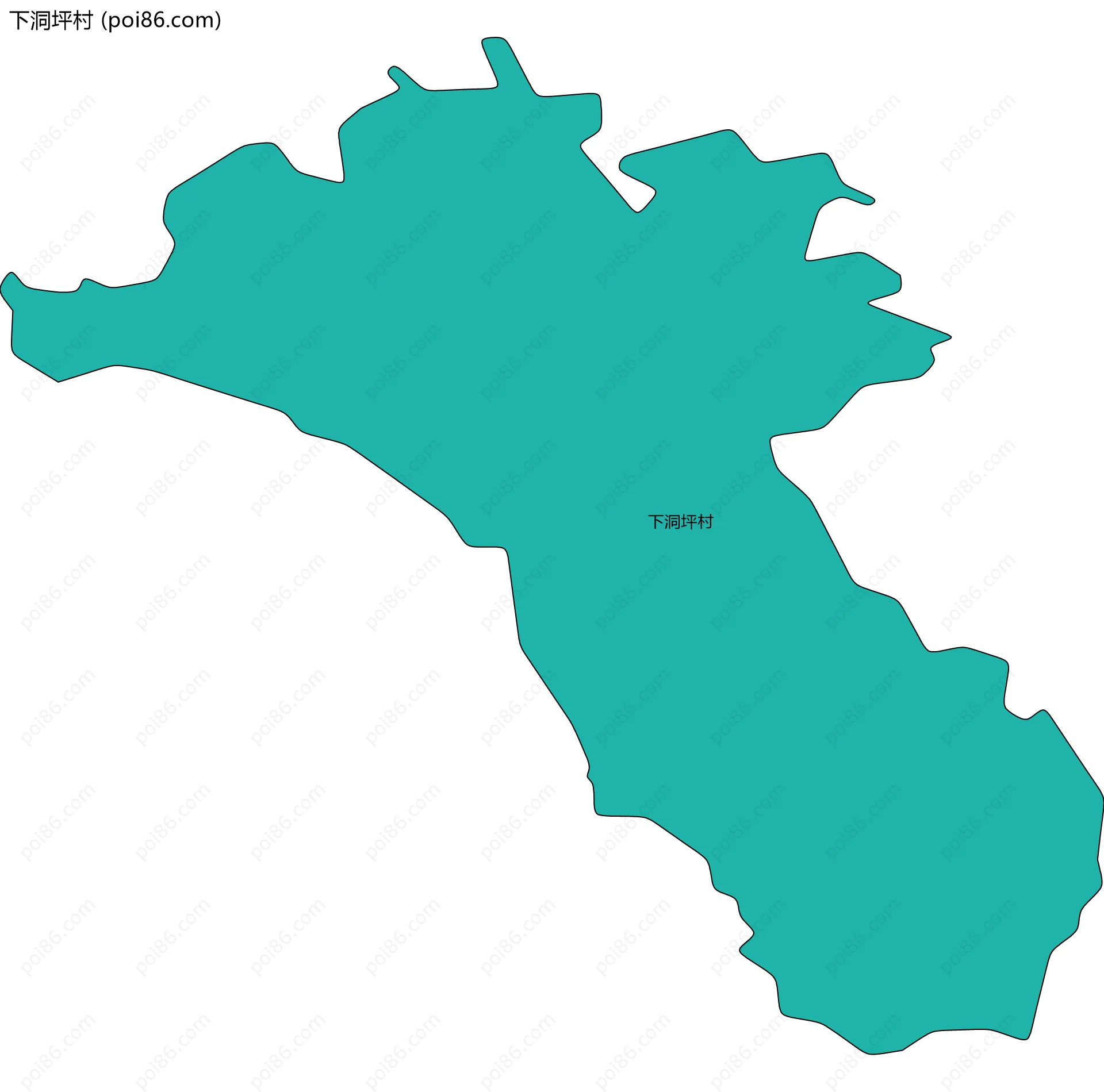 下洞坪村边界地图